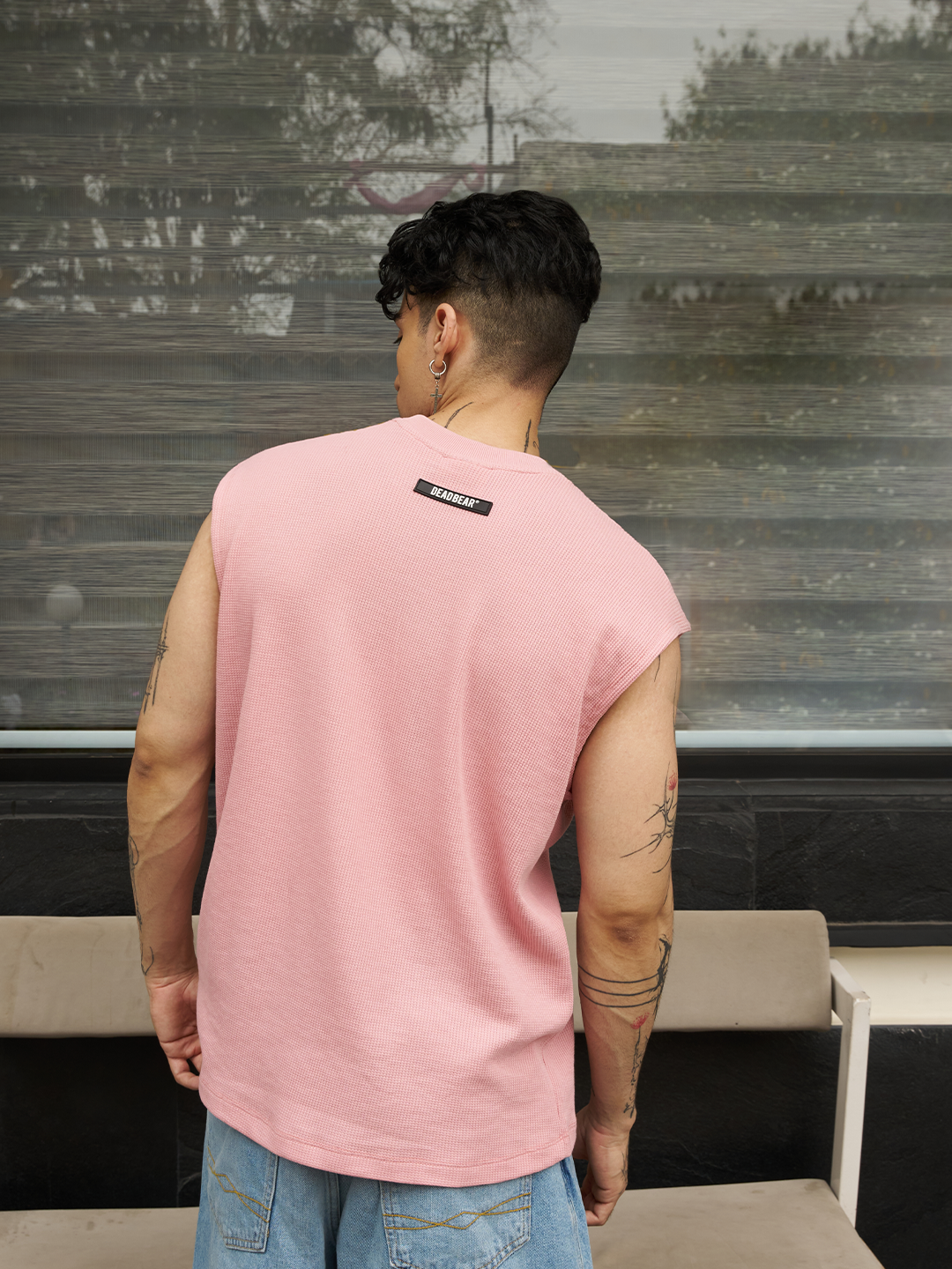 Waffle Tank Pink