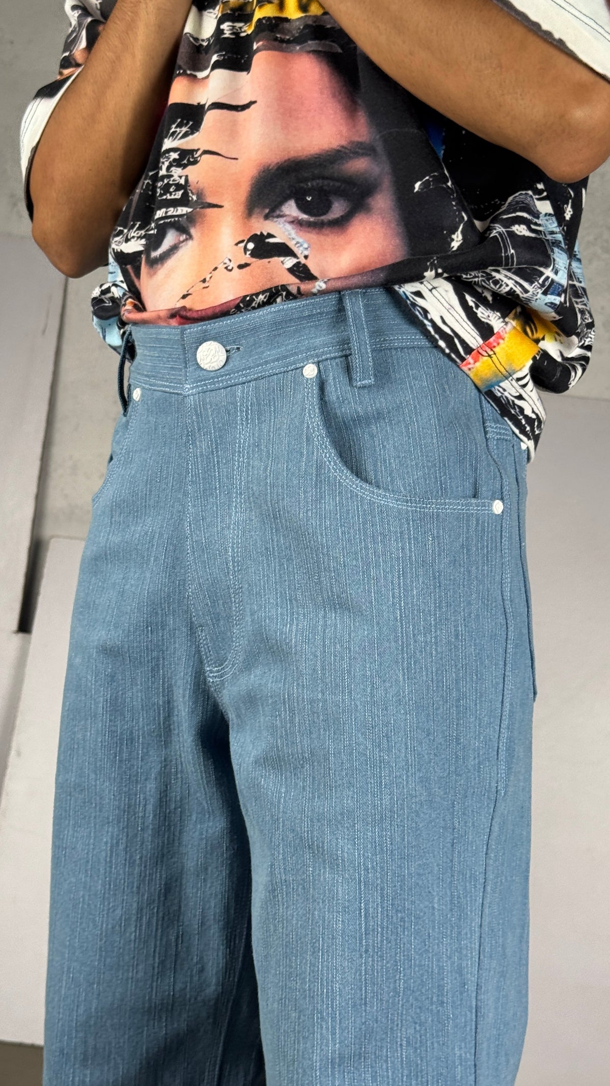 Raw Mid sky jeans masti flared pharrel - RTW