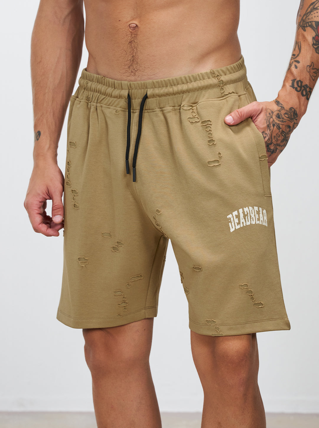 Distressed Brown Shorts
