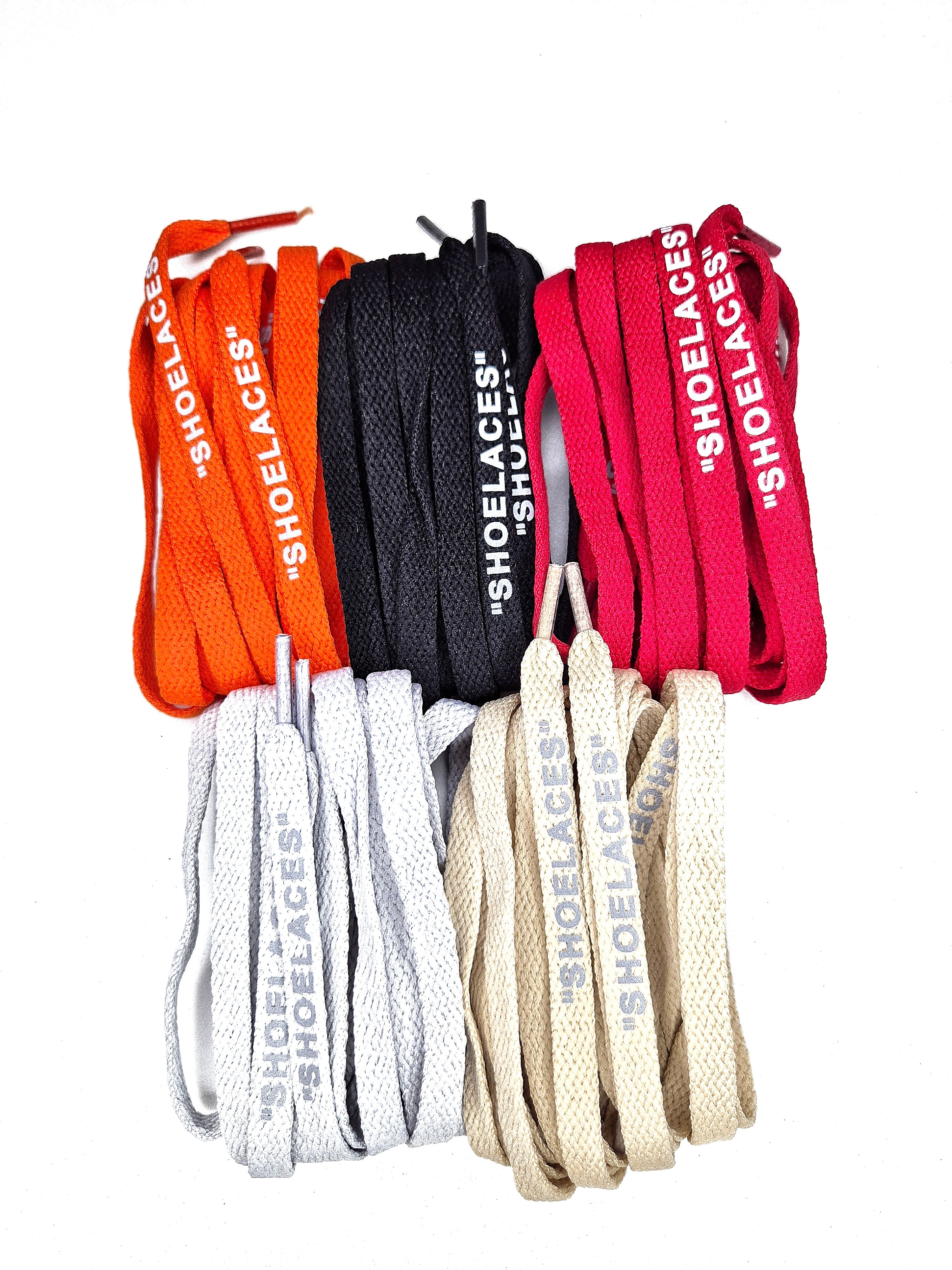 Off-White Style"Shoelace Reflective" 5 pairs Flat combo by TGLC