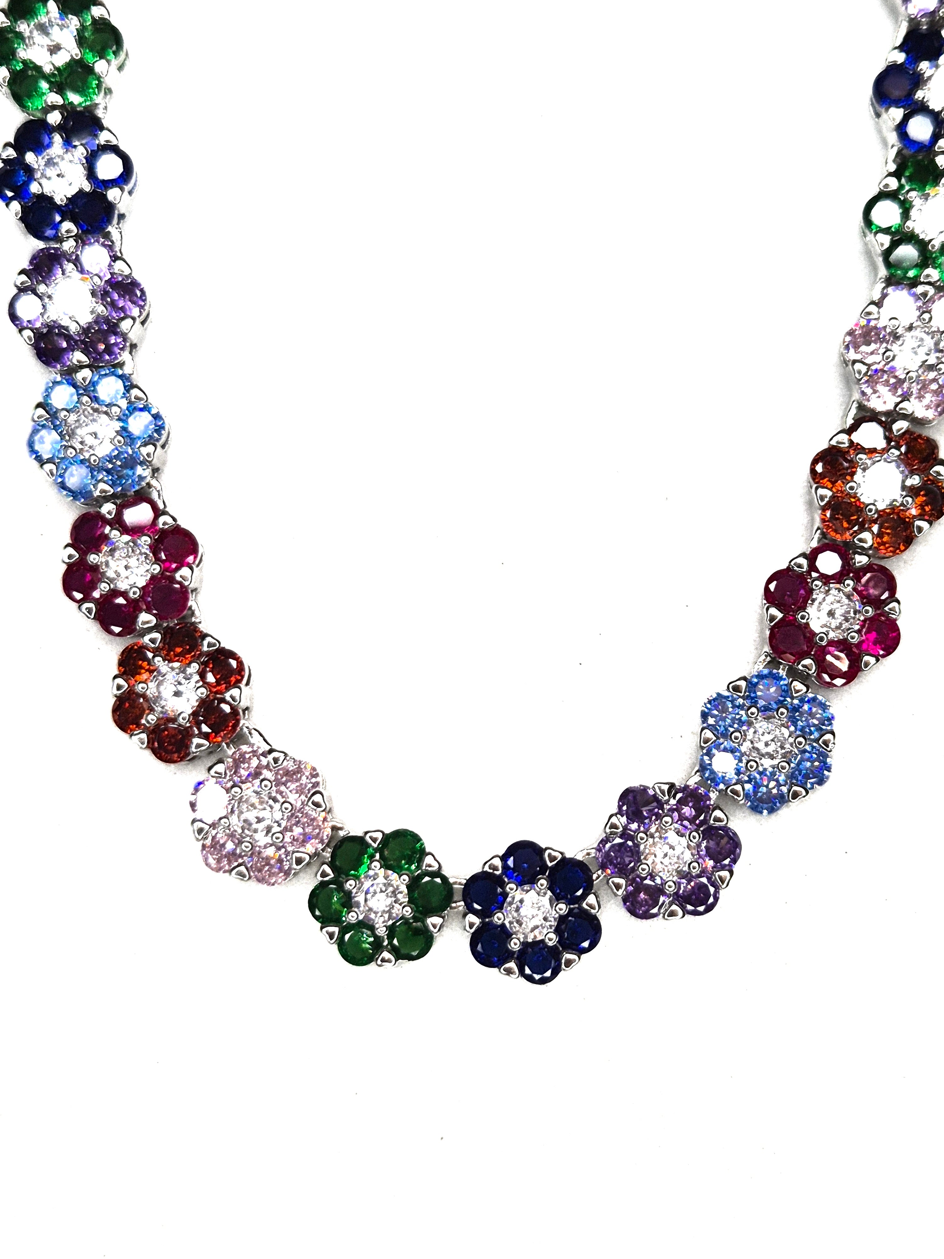 Hype Frozen Flower Power Luxe NeckPiece 14k white gold
