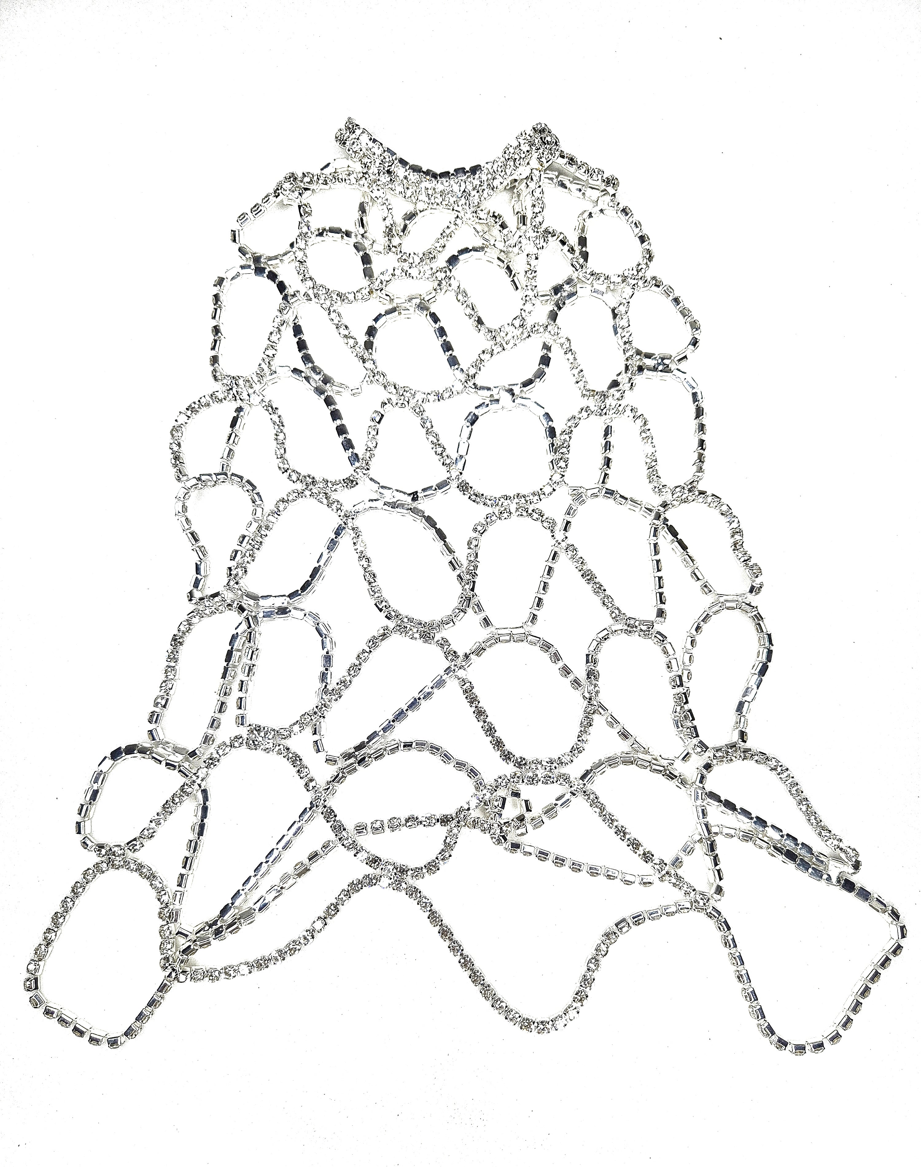 Frozen Iced Crown For A queen 14k white gold