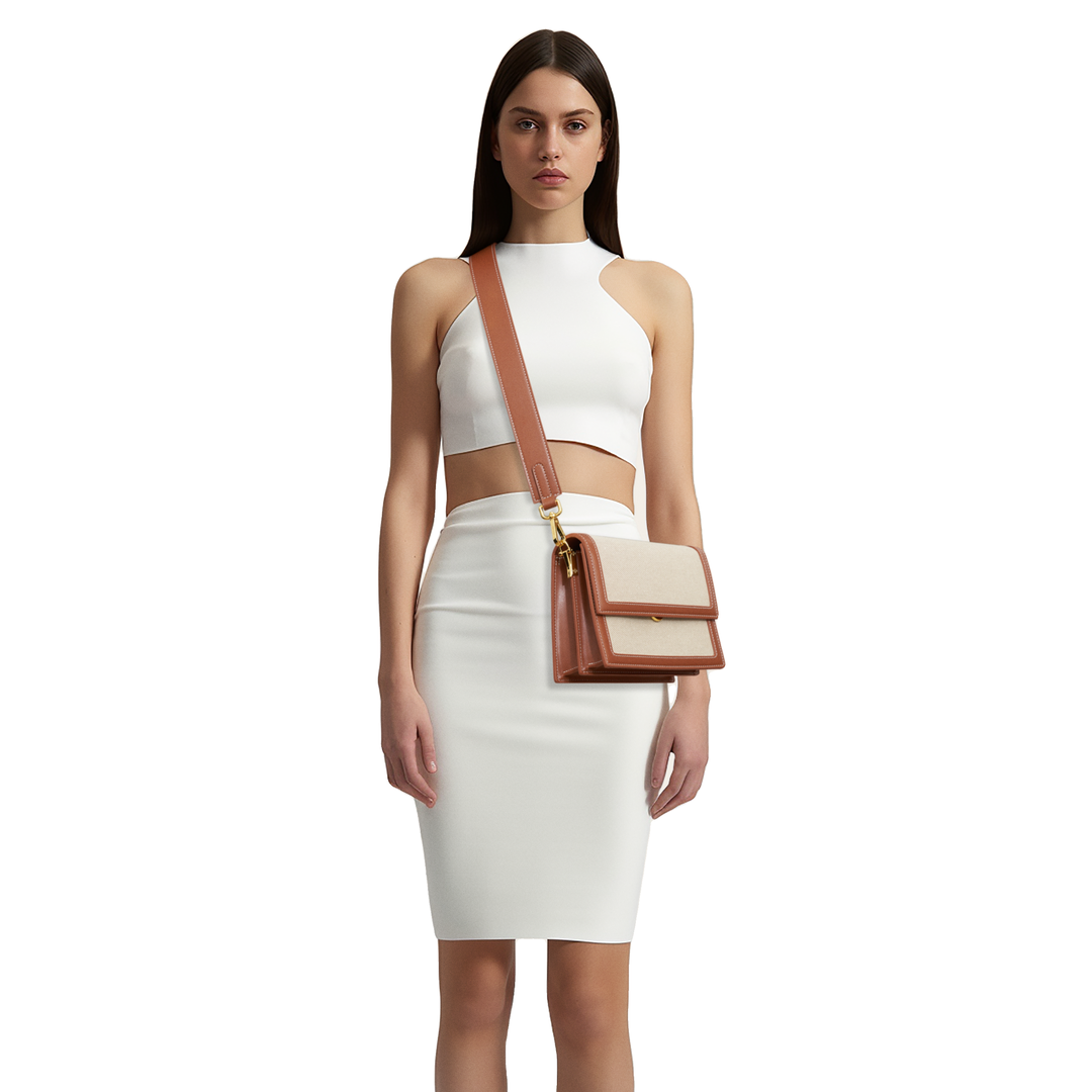 JW PEI Mini Flap Crossbody - Beige Canvas