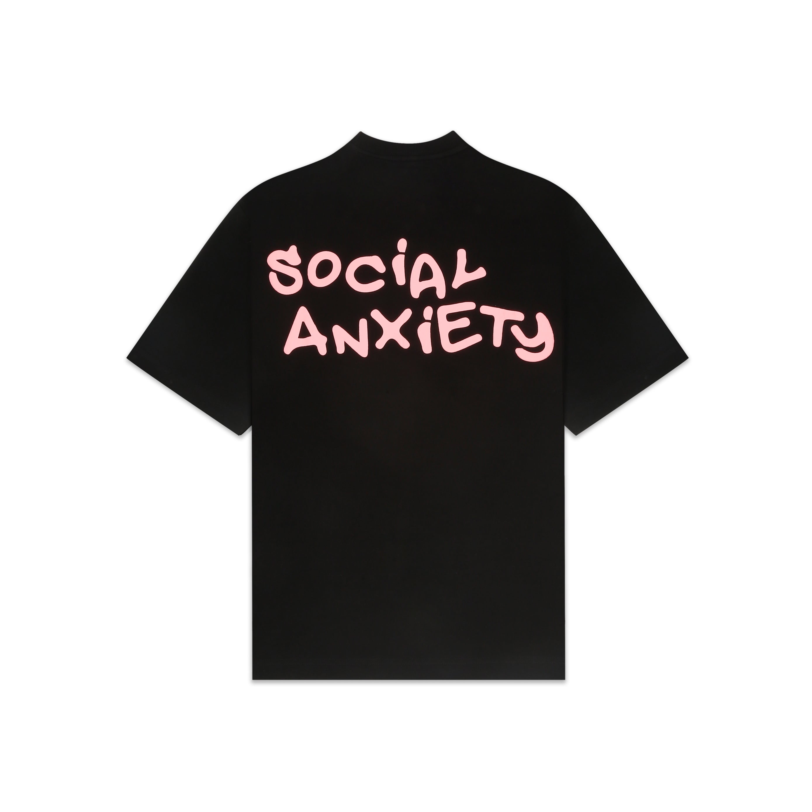 TOO SOBER & SOCIAL ANXIETY BLACK T-SHIRT