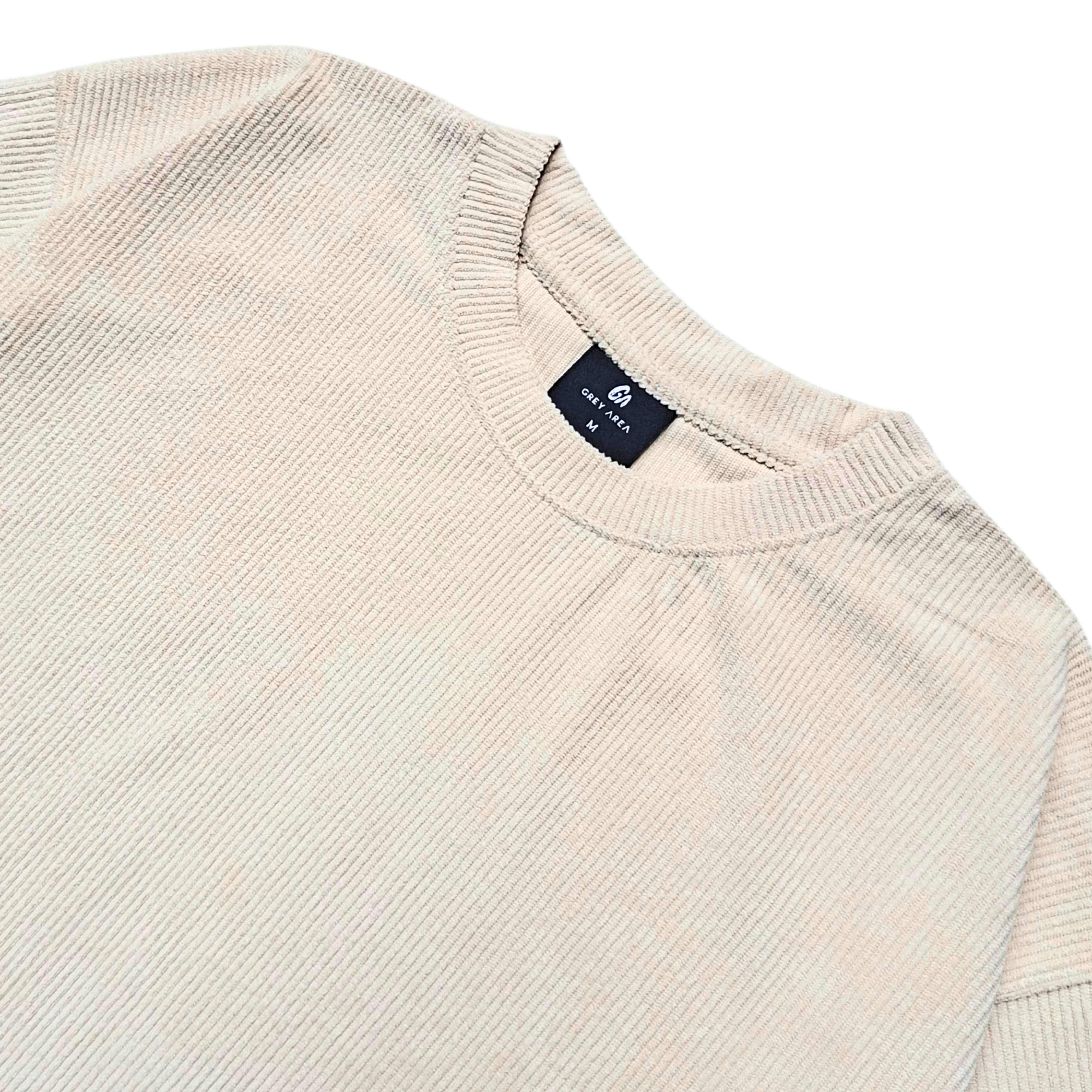 CREAM CORDUROY TSHIRT