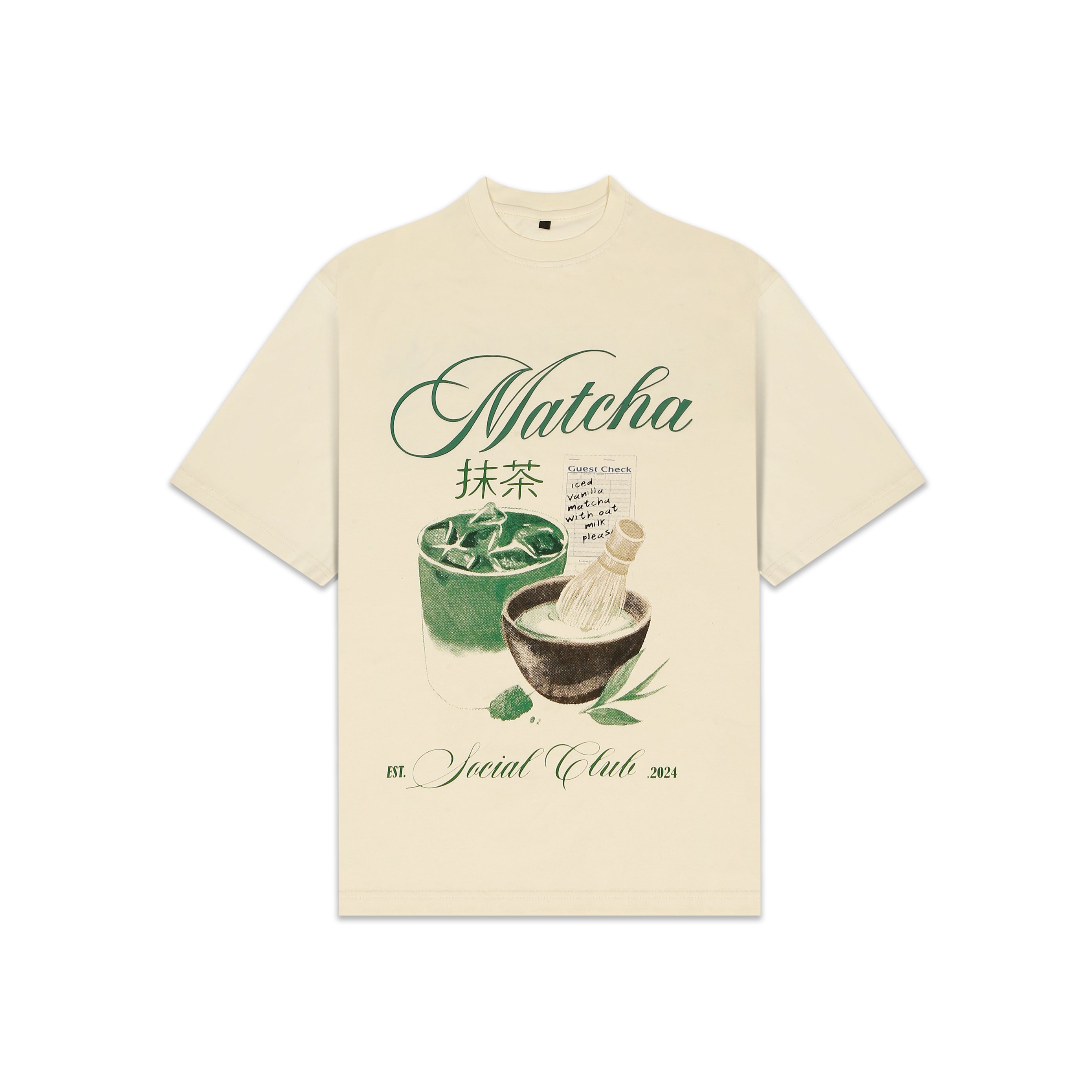 CERISE MATCHA CLUB OVERSIZED T SHIRT
