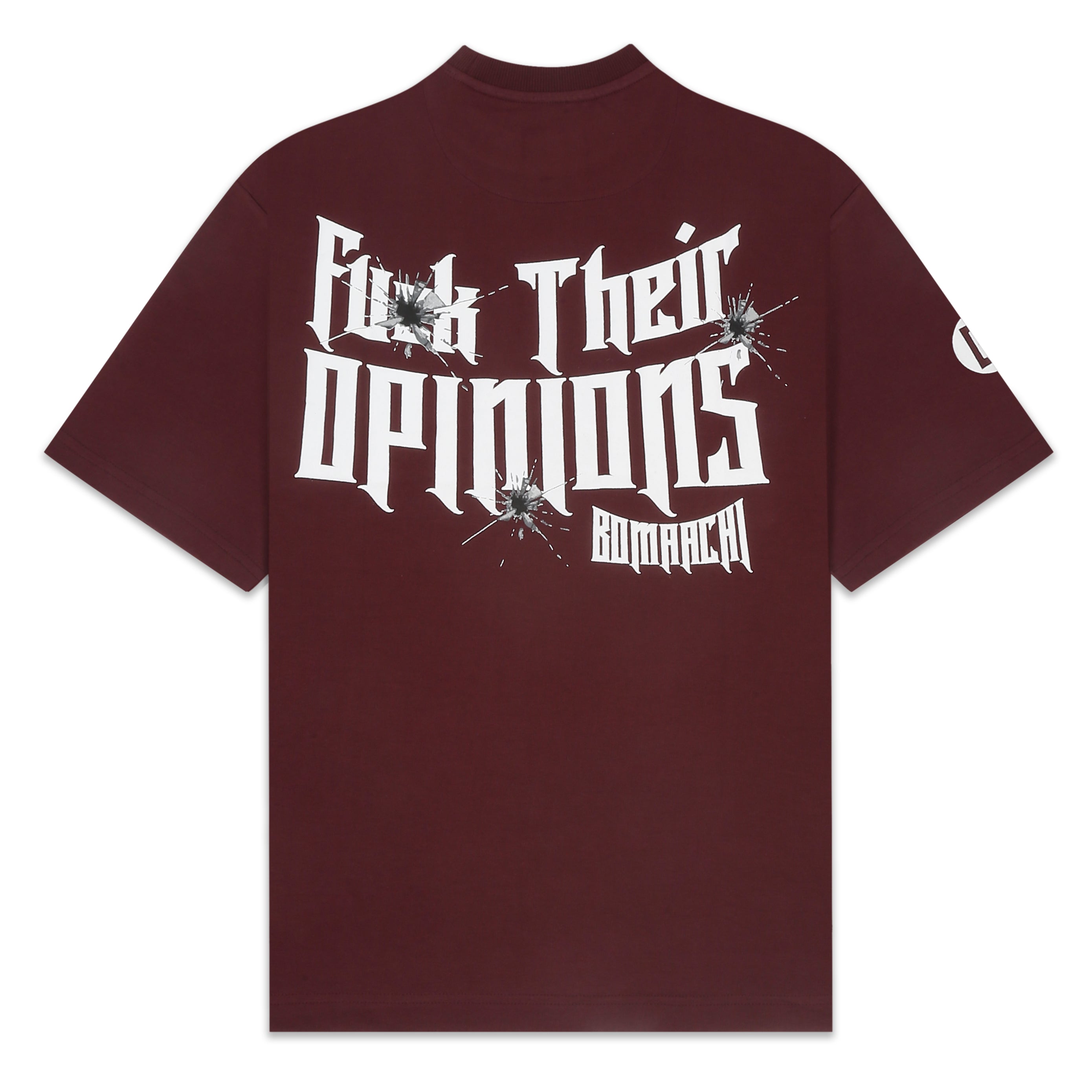 F Their Opinions Printed Wine Color T-shirt