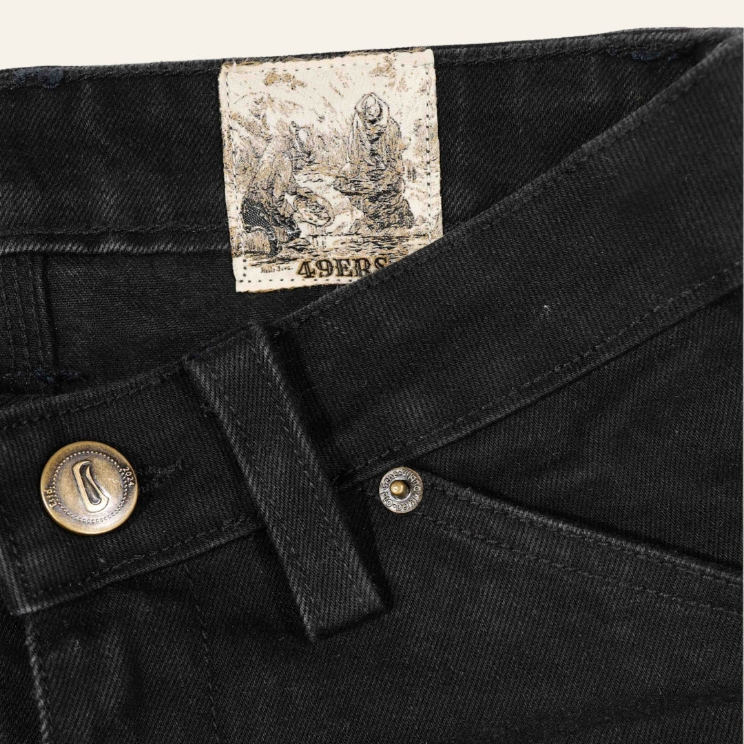 Women's Black Jeans - Gold Rush