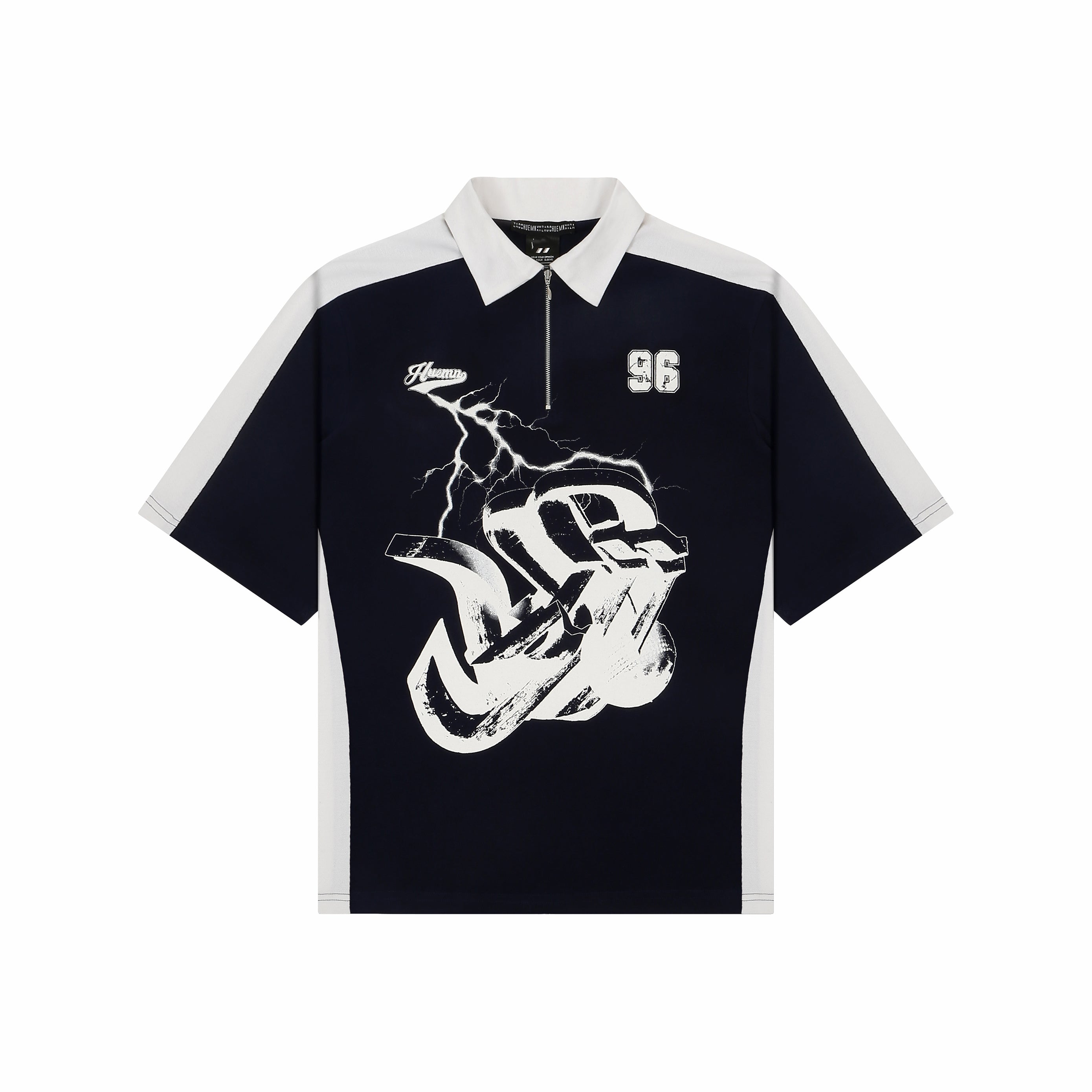 Shreyas Iyer x HUEMN 'Fiyer' T-shirt (Navy Blue)