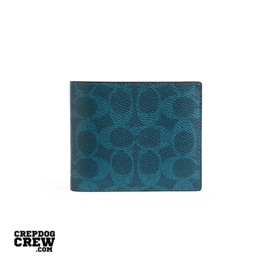 Coach 3-In-1 Wallet In Signature Canvas Aquamarine Teal