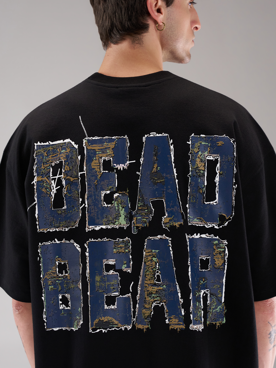 Fake Denim Tee Black