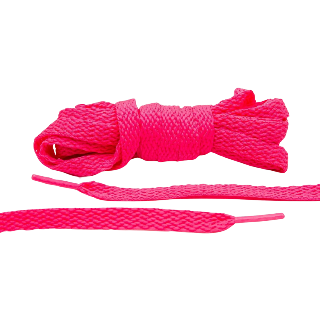Hot Pink Flat Shoelaces | Jordan Shoelaces, Nike Shoelaces, Air Force 1 Shoelaces By KNOTTY