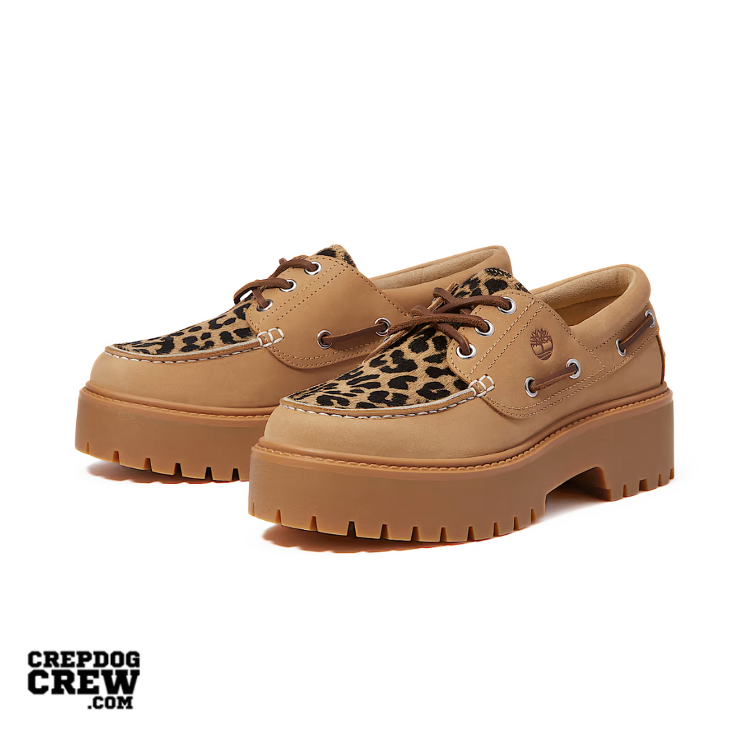 Timberland Stone Street Platform Boat Leopard Print (W)