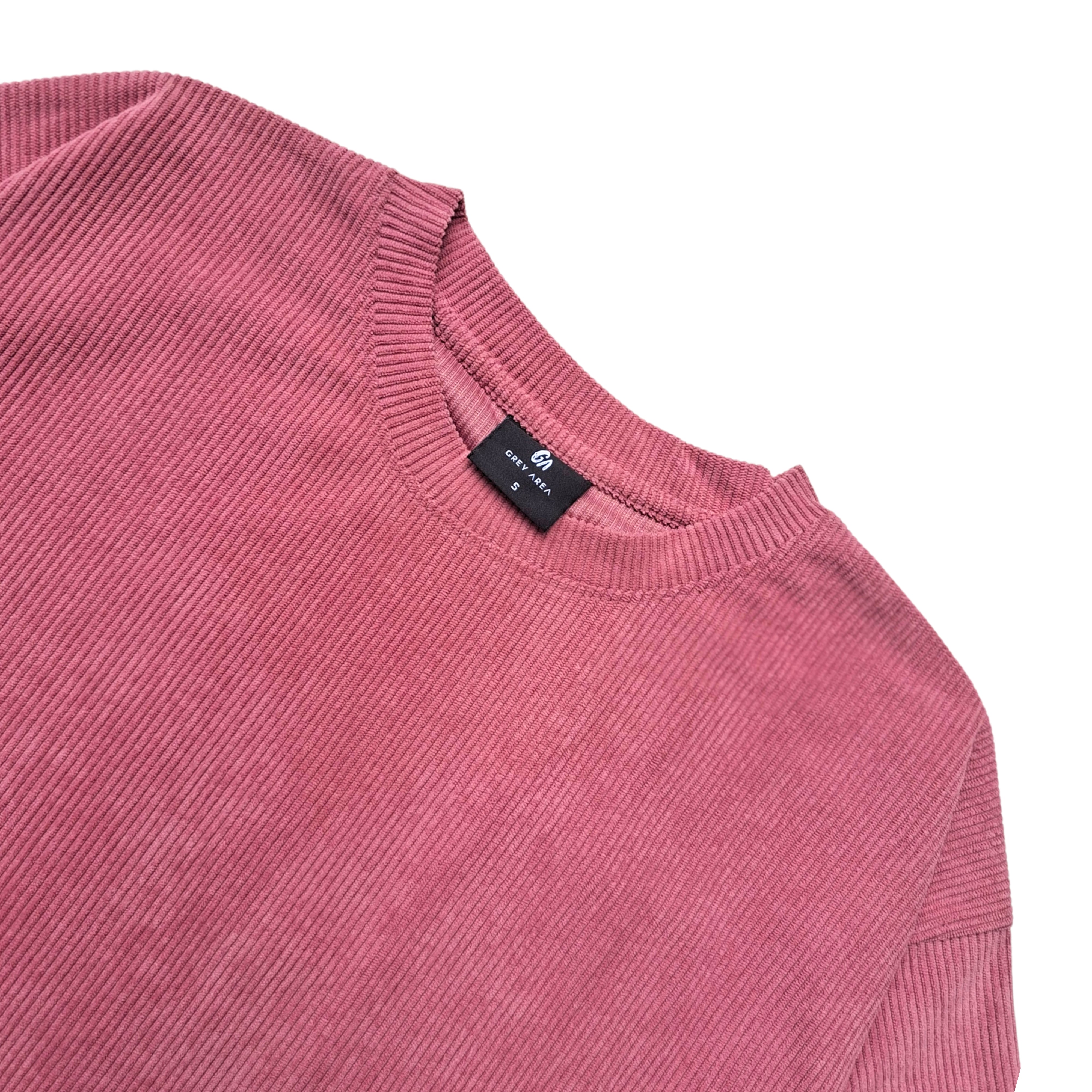 DARK PINK CORDUROY TSHIRT