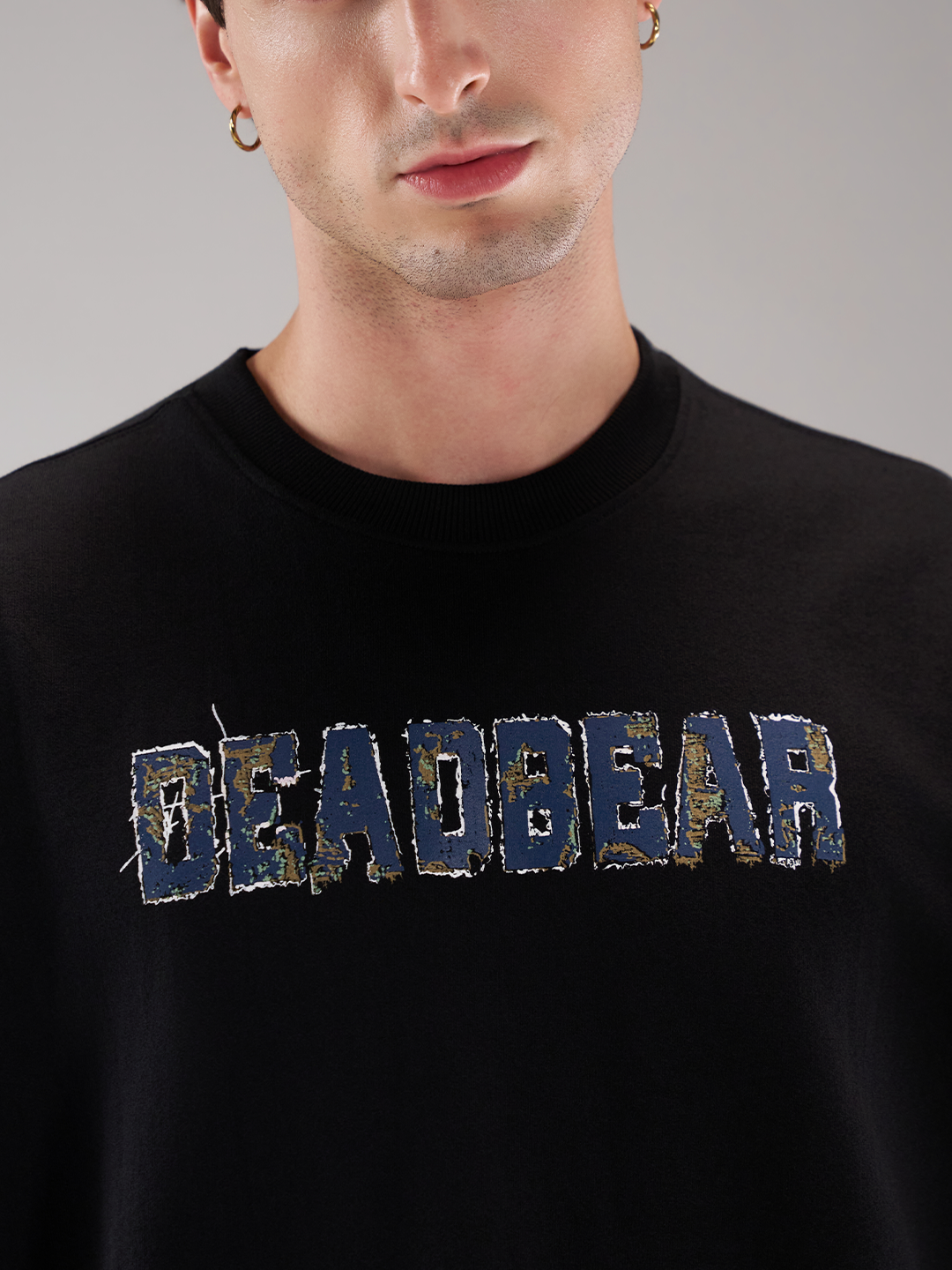 Fake Denim Tee Black