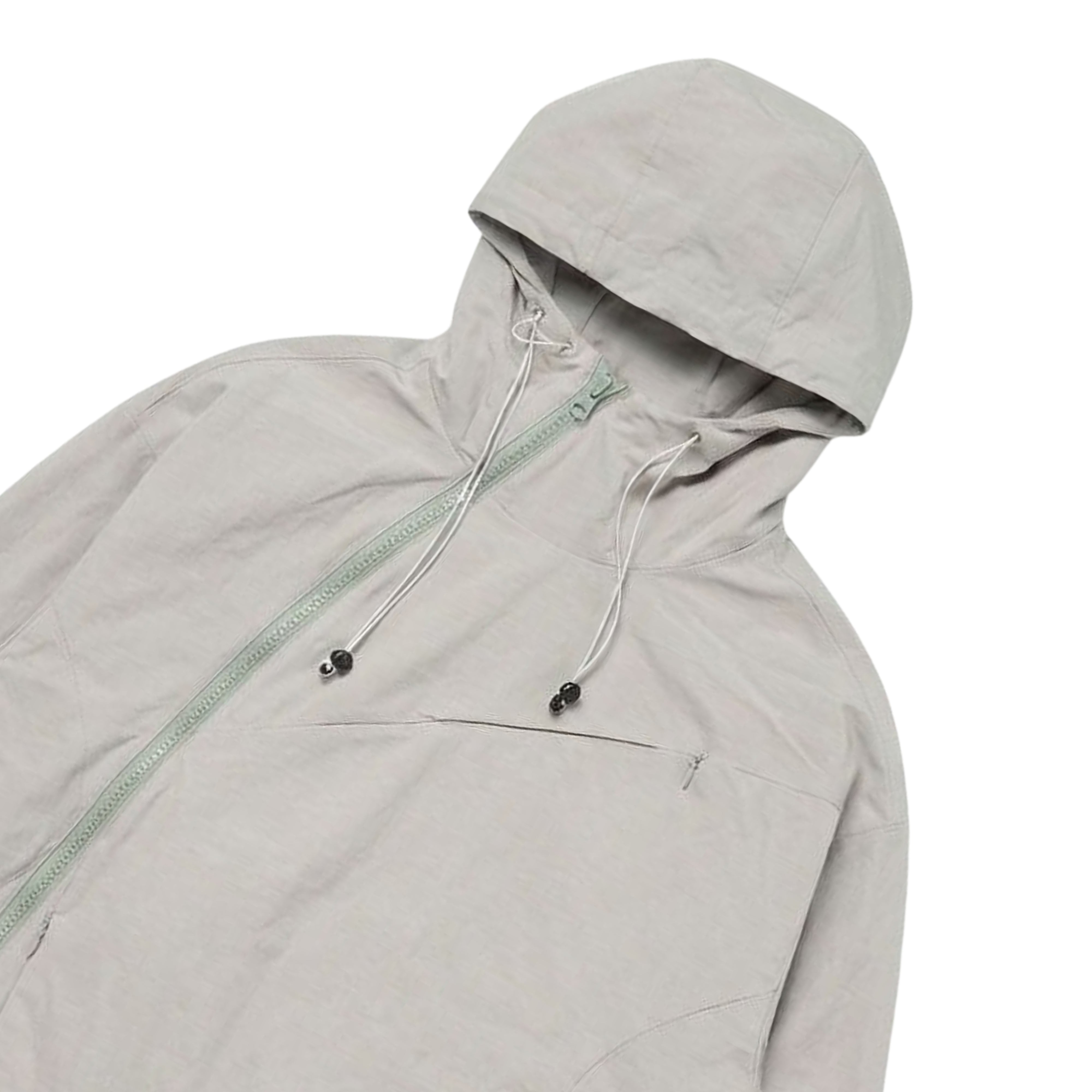 ASYMMETRIC SHELL JACKET- LIGHT GREY