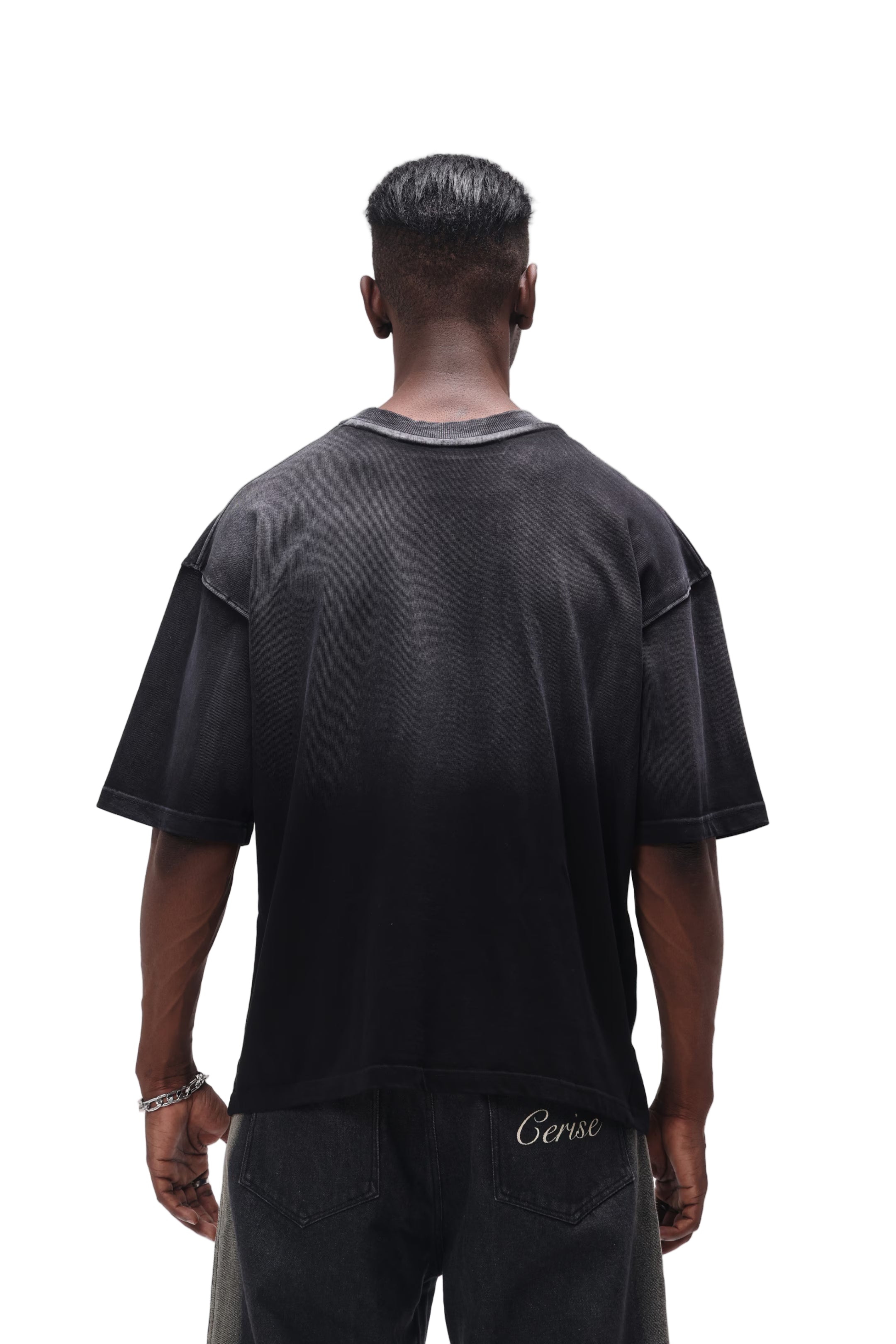 CERISE CHARCOAL FADE TSHIRT