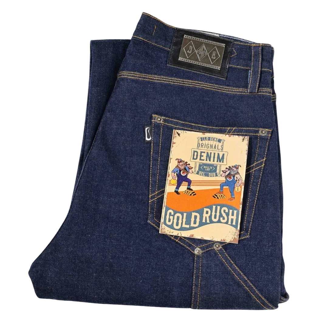 Men's Dark Selvedge Jeans - Gold Rush