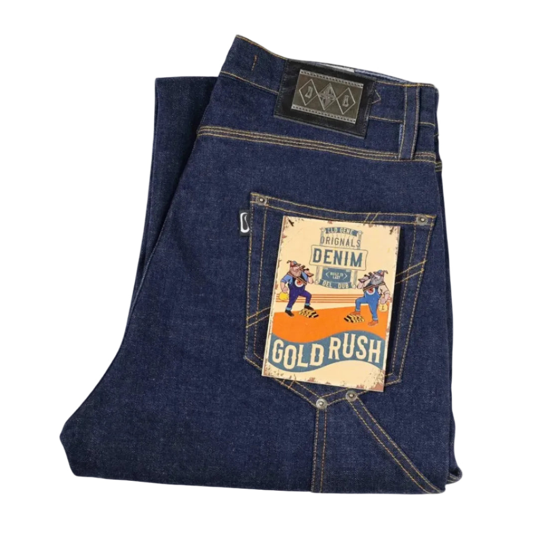 Men's Dark Selvedge Jeans - Gold Rush