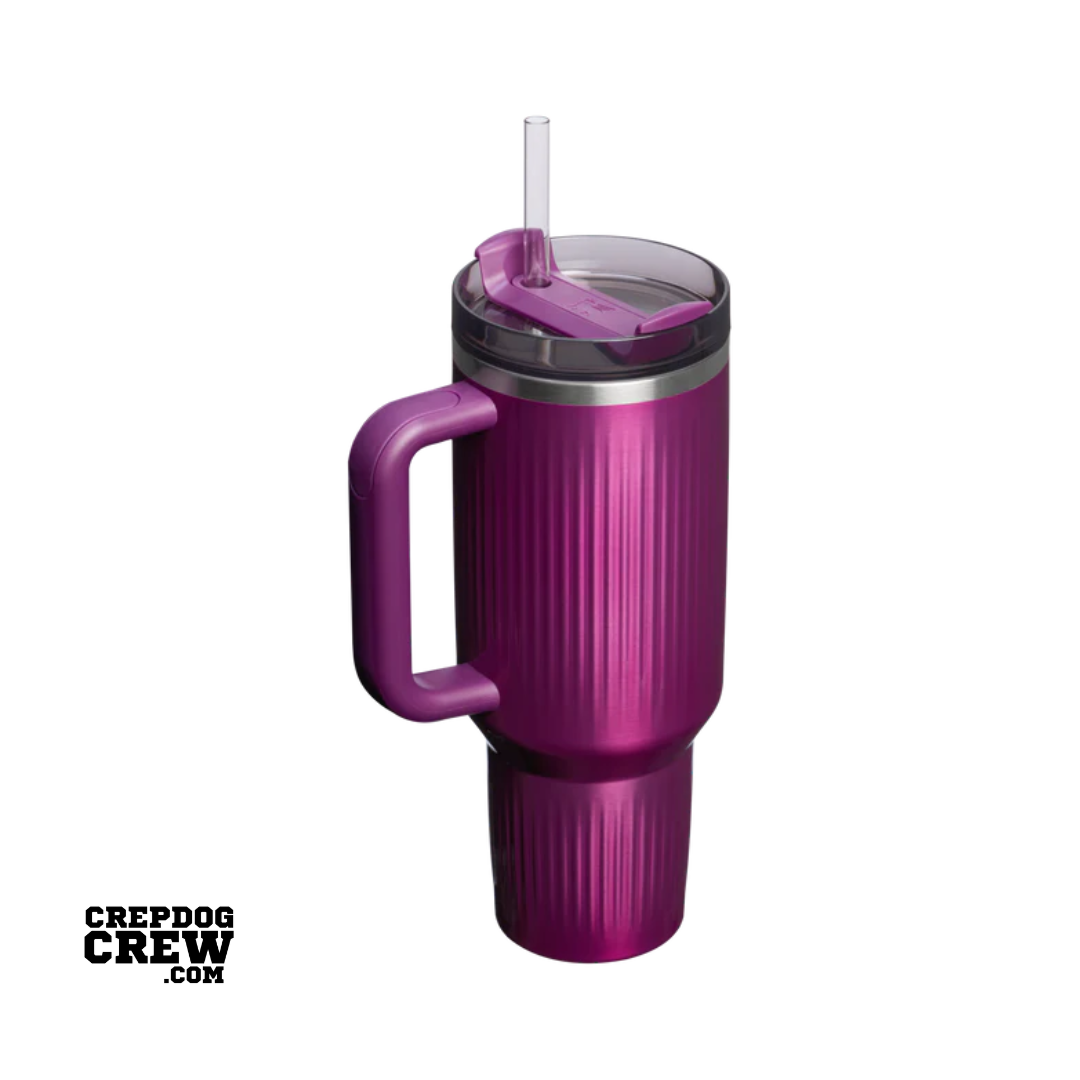 STANLEY TUMBLER Mug FlowState Fluted Mulberry Shine 40 Oz