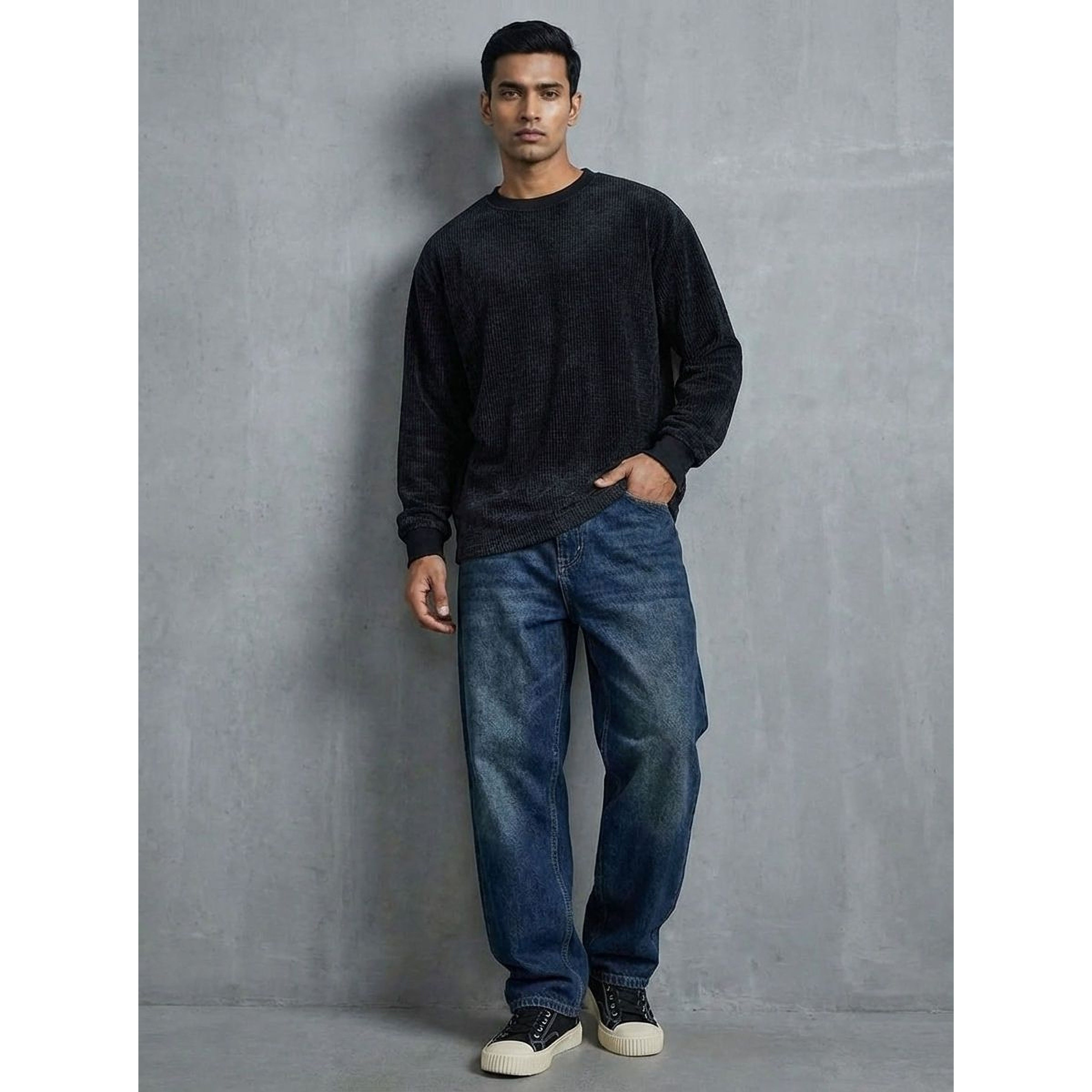 WASHED VELOUR SWEATSHIRT
