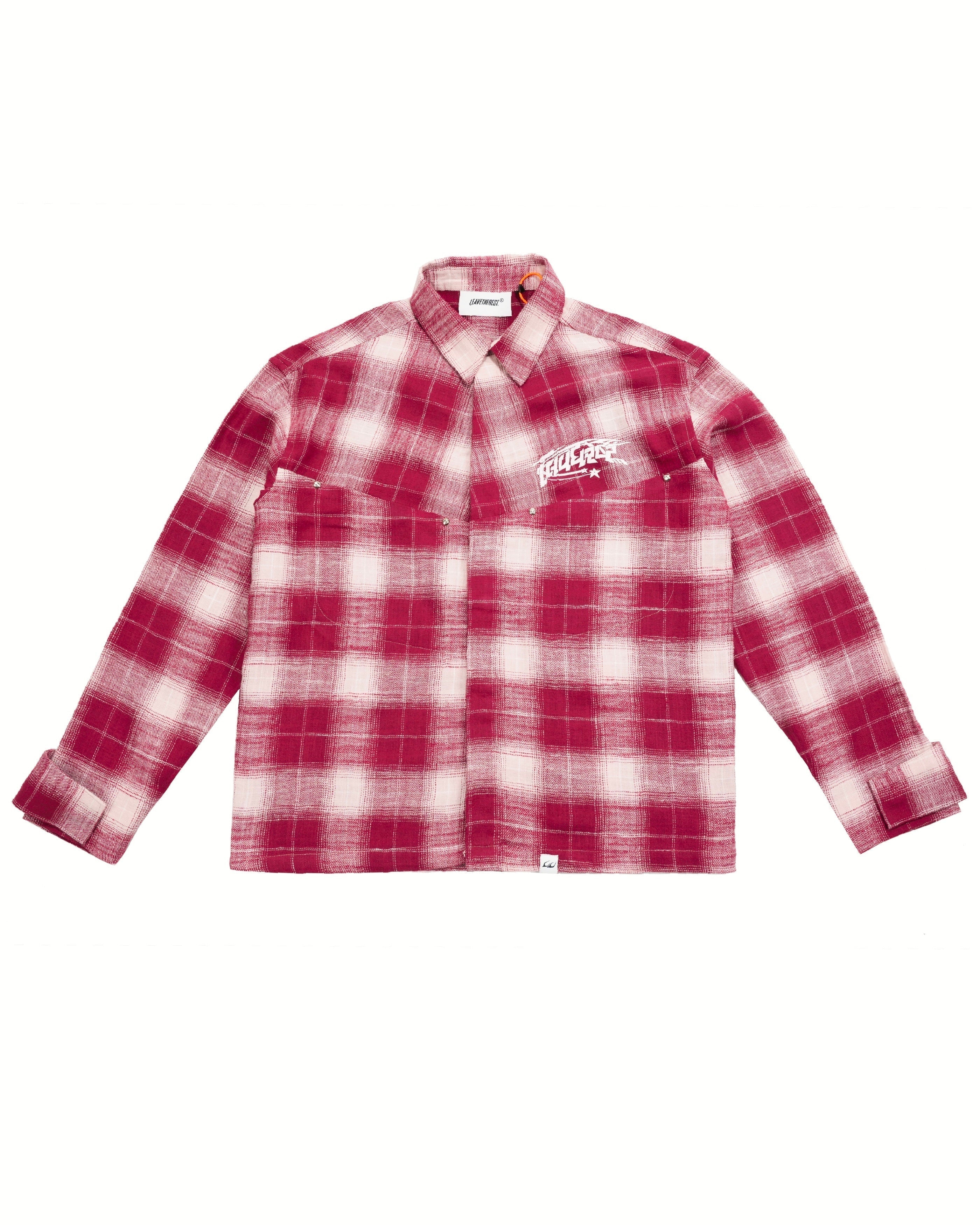 Ninja Red white flannel Shirt