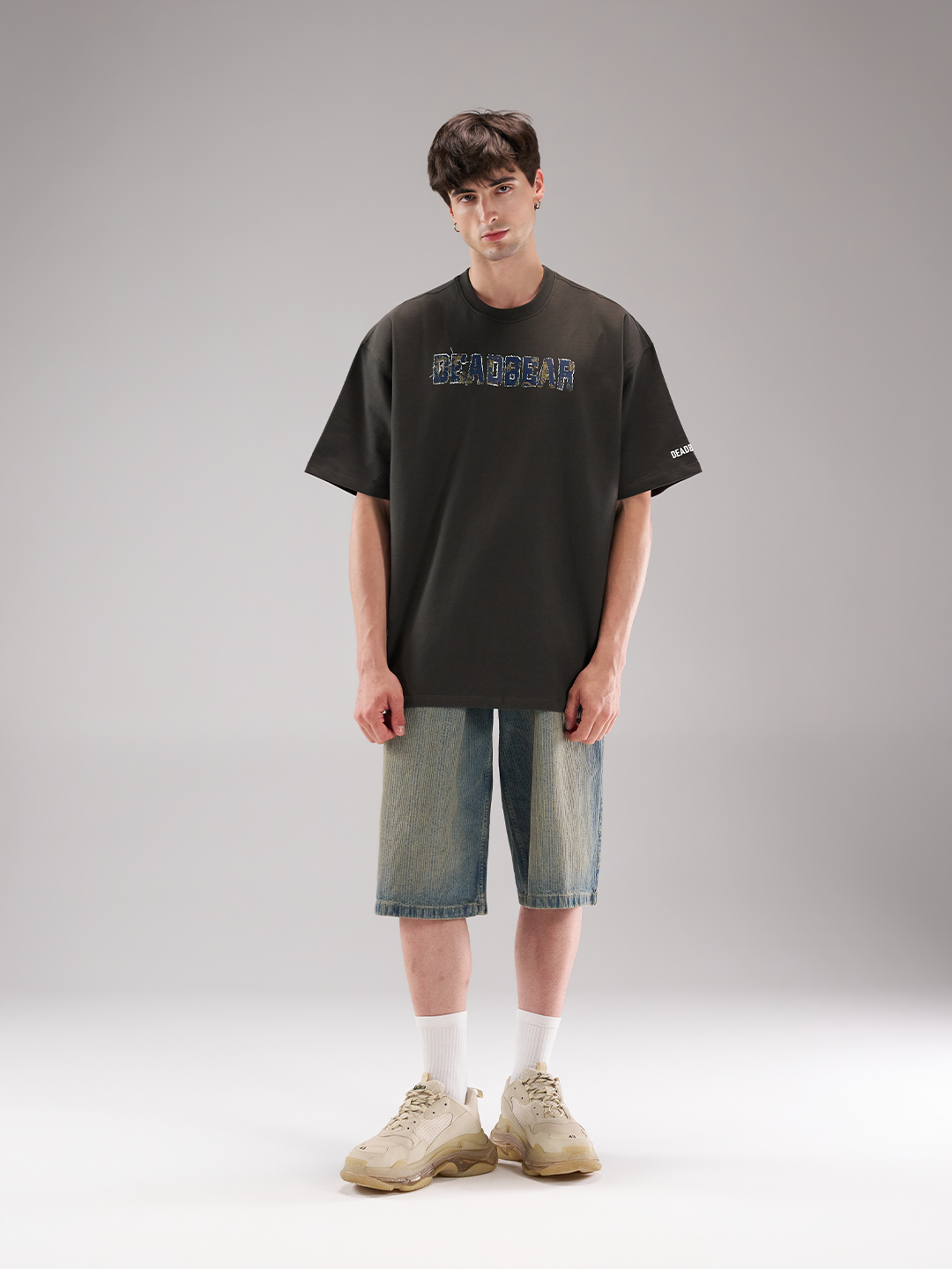 Fake Denim Tee Grey