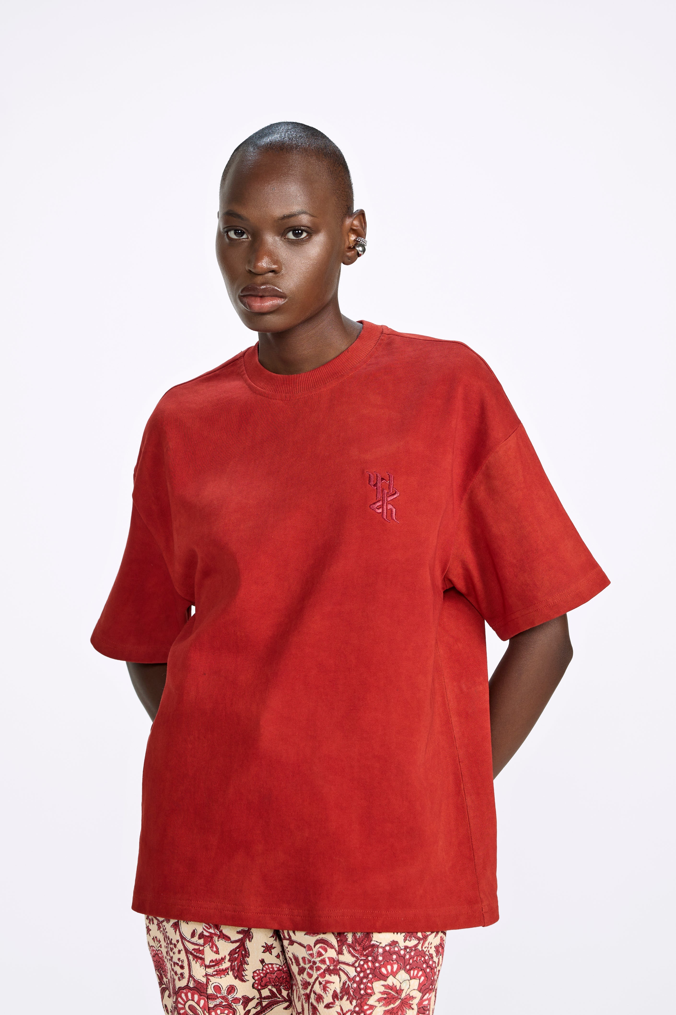 Basics Red Bagru T-shirt