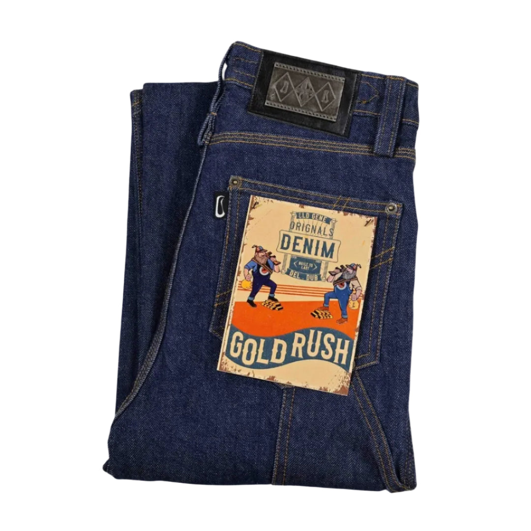 Women's Indigo Jeans - Gold Rush