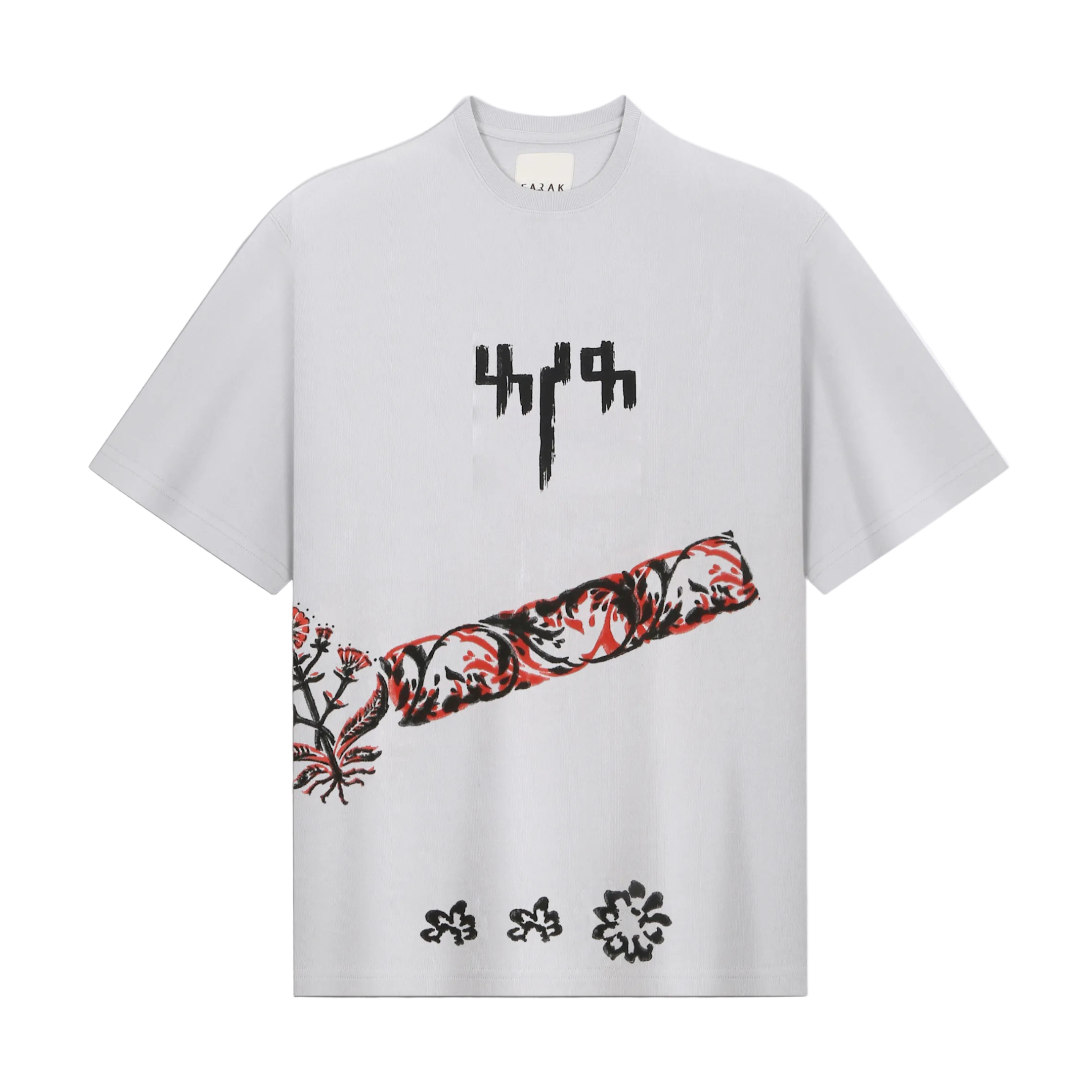 Grey Block Printed - Tshirt