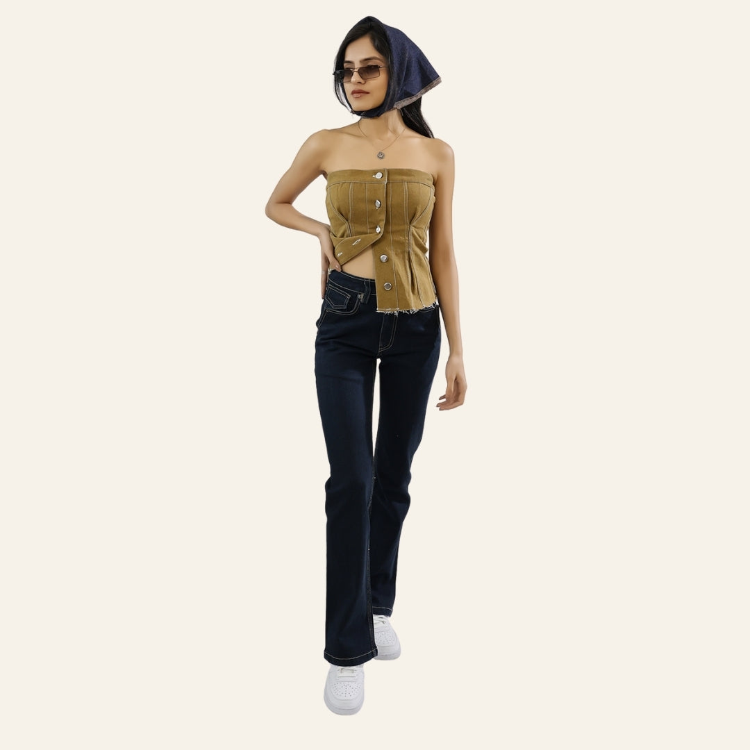 Women's Dark Selvedge Jeans - Vintage India