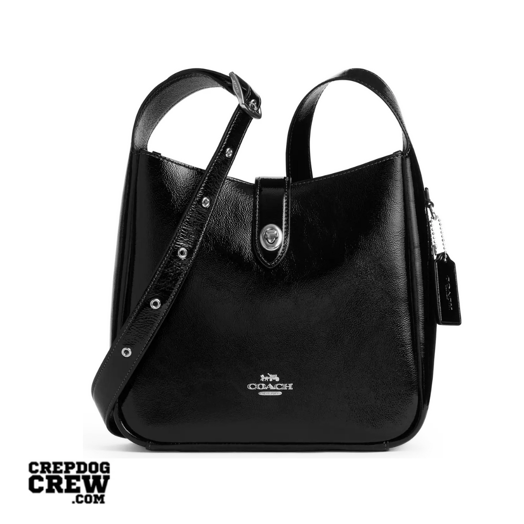 COACH Hadley Convertible Crossbody Bag crinkle leather Silver