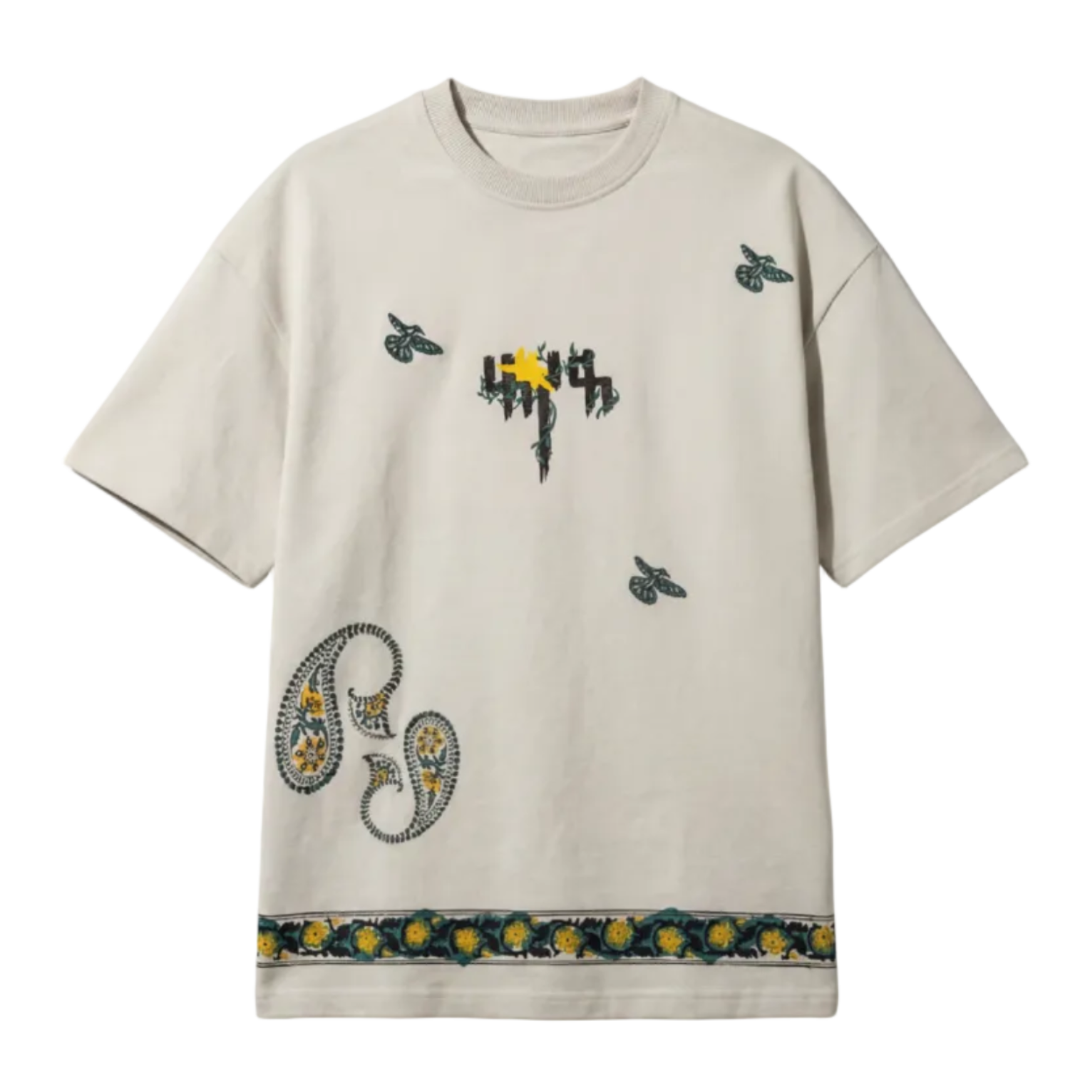 "Sage Green" Blockprint T-shirt