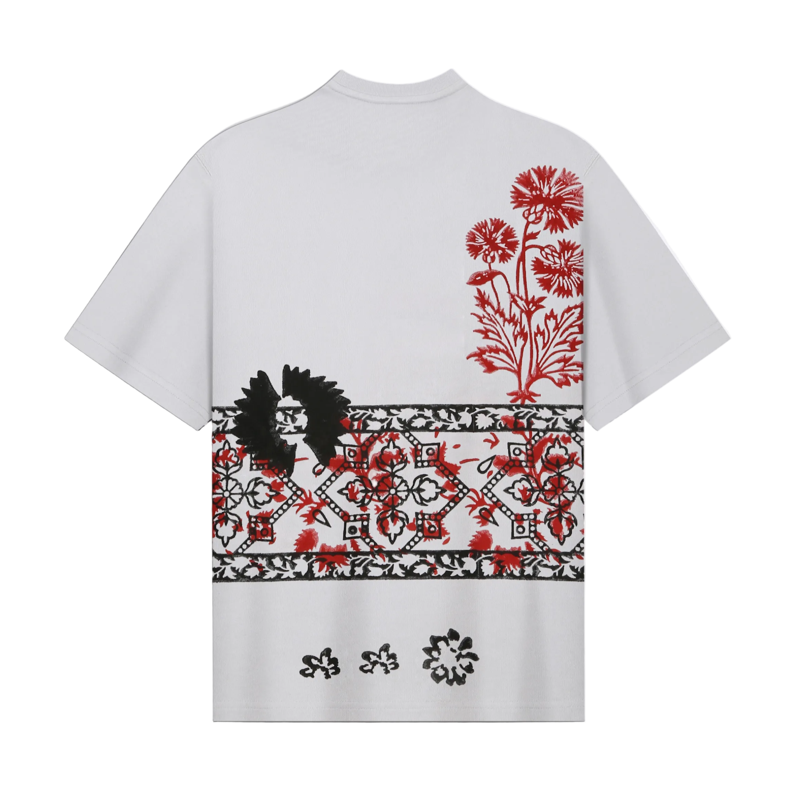 Grey Block Printed - Tshirt
