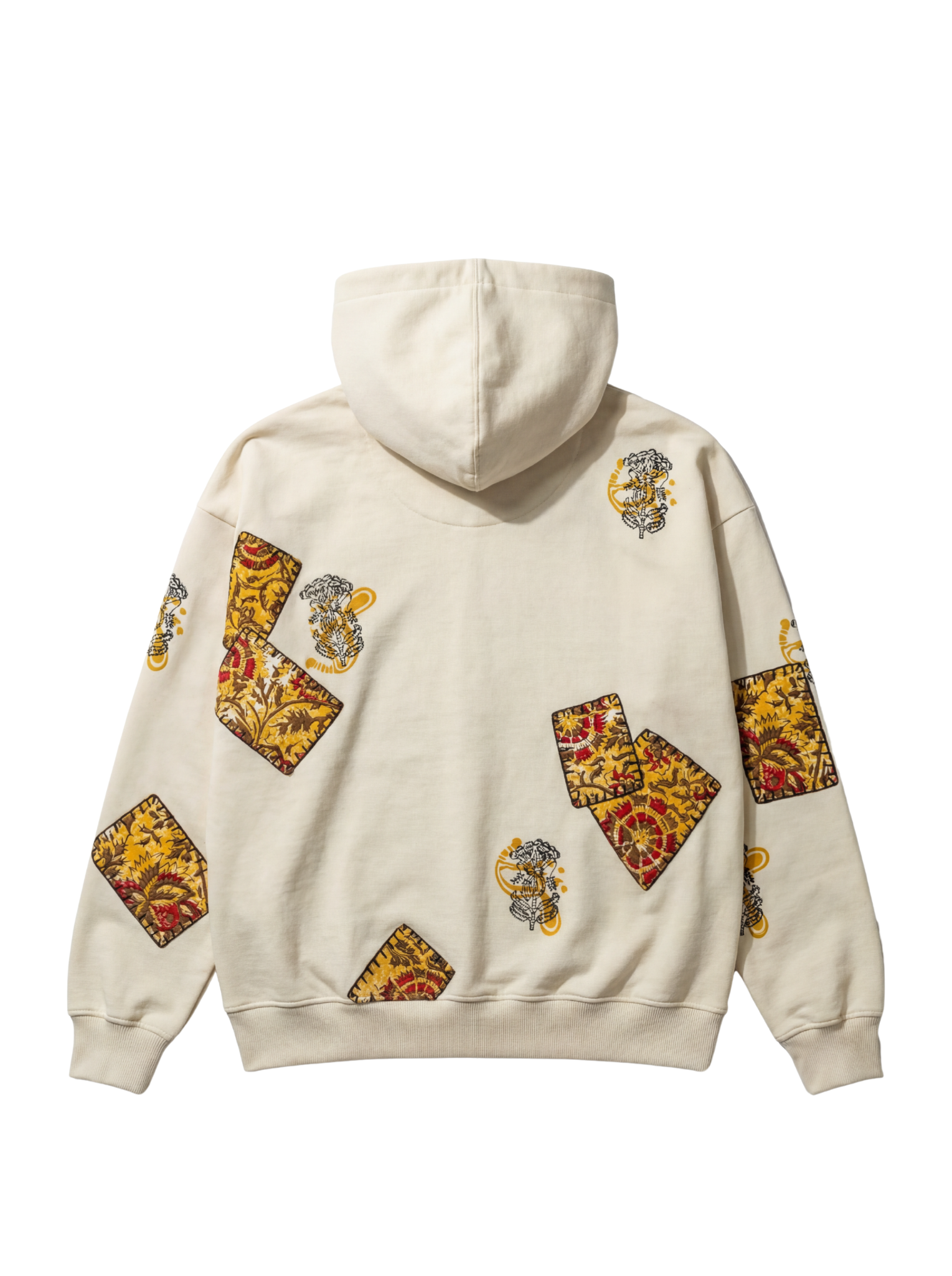 Mustard Blockprinted Hoodie