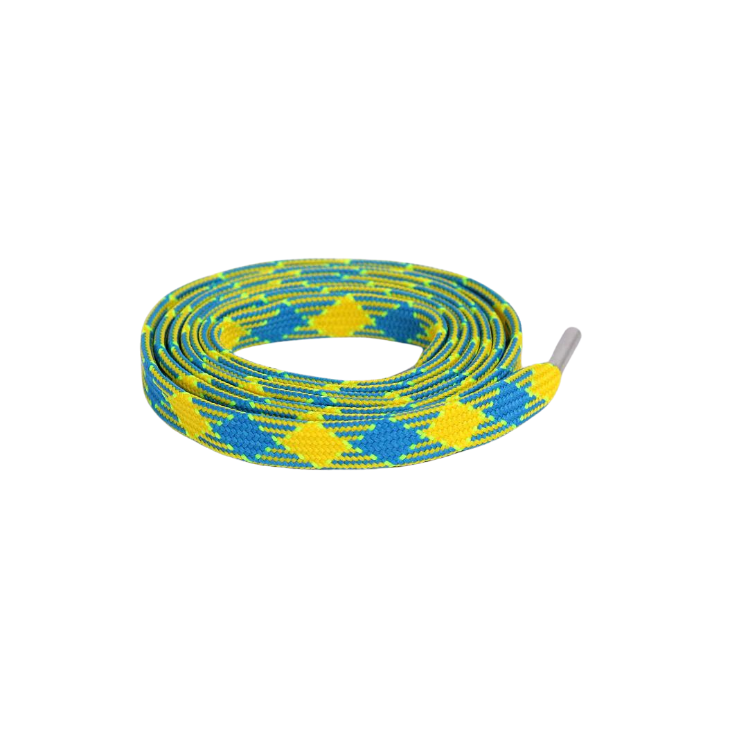 Sour Diesel Patterned Flat Laces | Best for Nike, Jordan & Hoka by KNOTTY