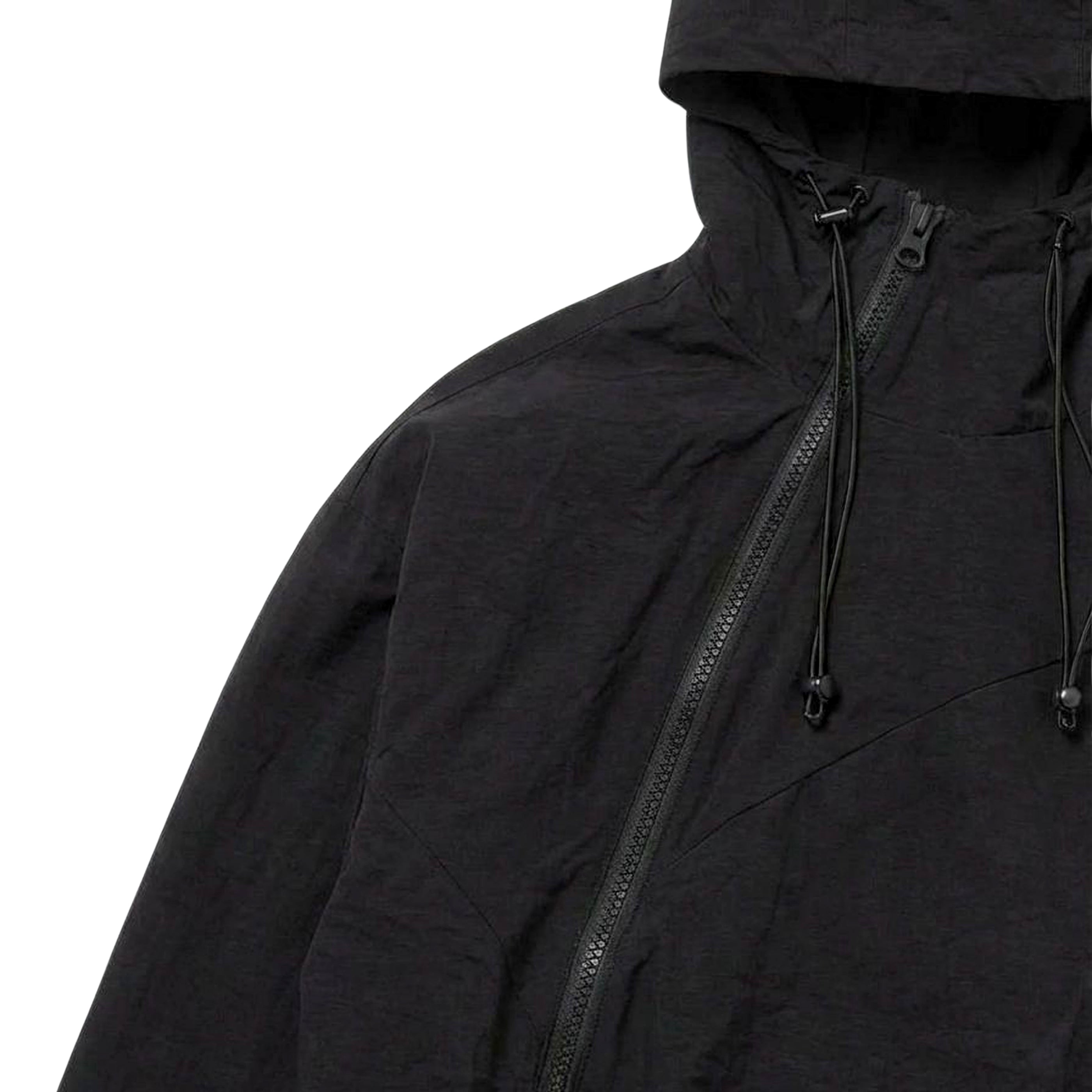 ASYMMETRIC SHELL JACKET- BLACK