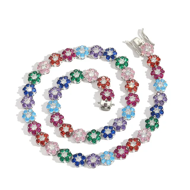 Hype Frozen Flower Power Luxe NeckPiece 14k white gold
