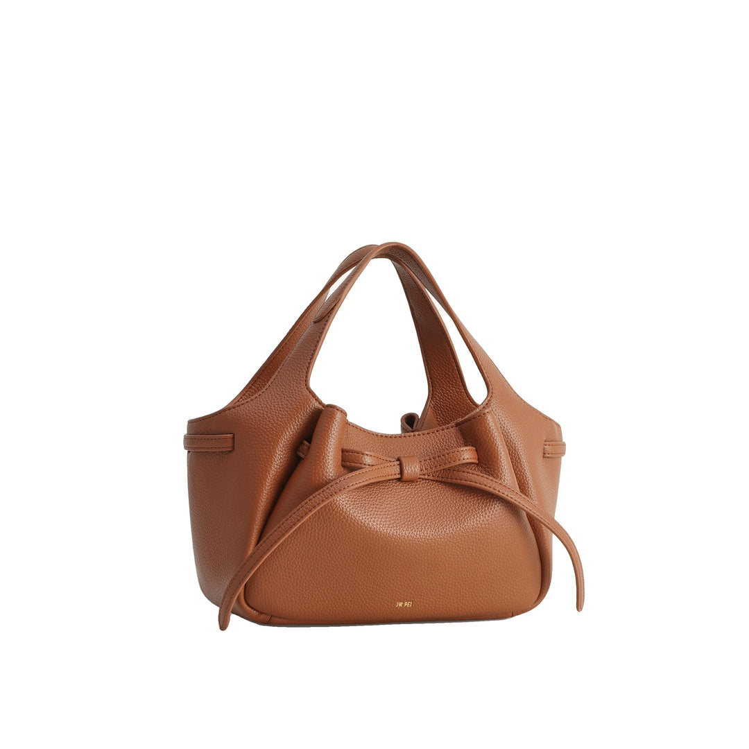 JW PEI Mabel Soft Bow Tote Bag - Caramel Brown