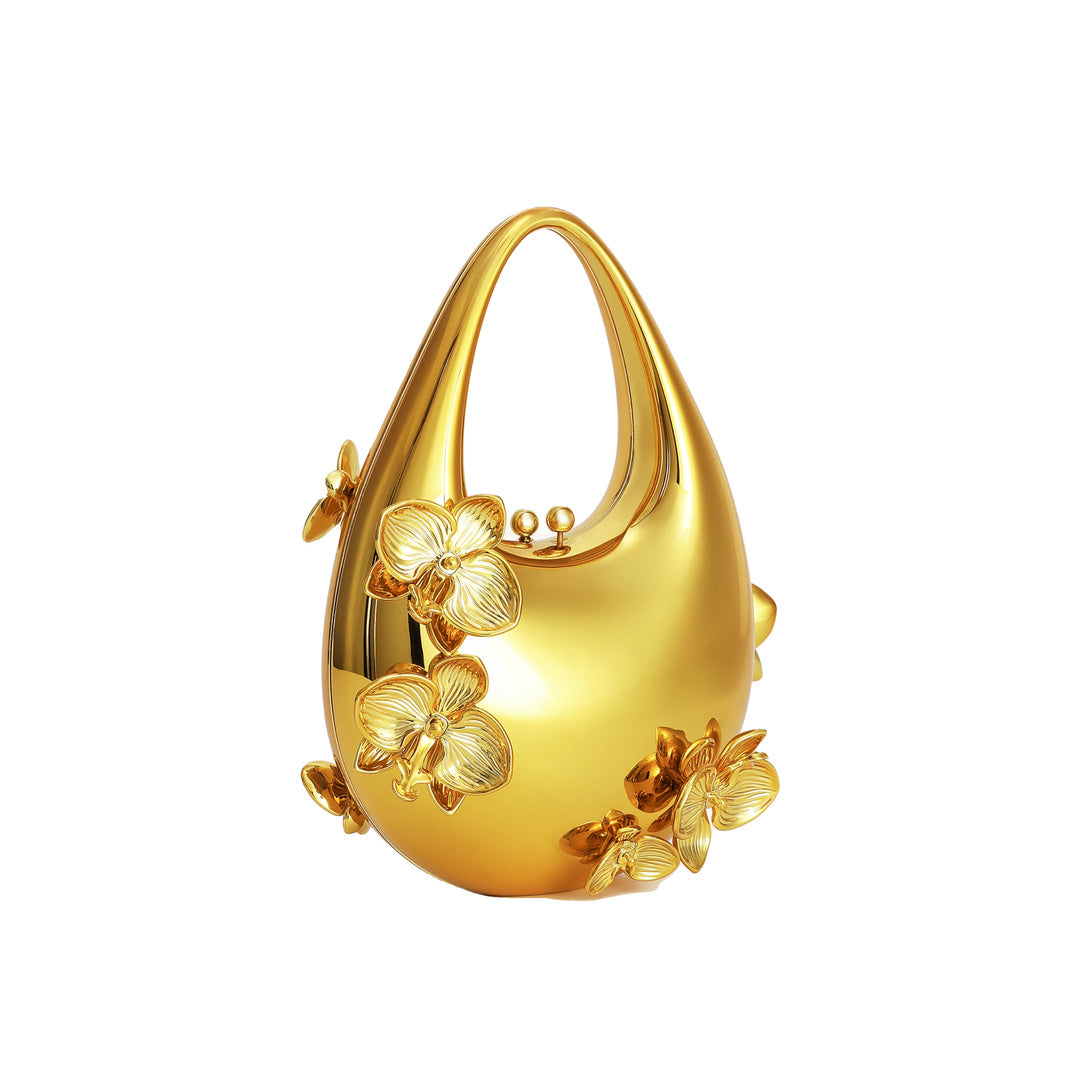 JW PEI Lydia Floral Embellished Handbag - Gold