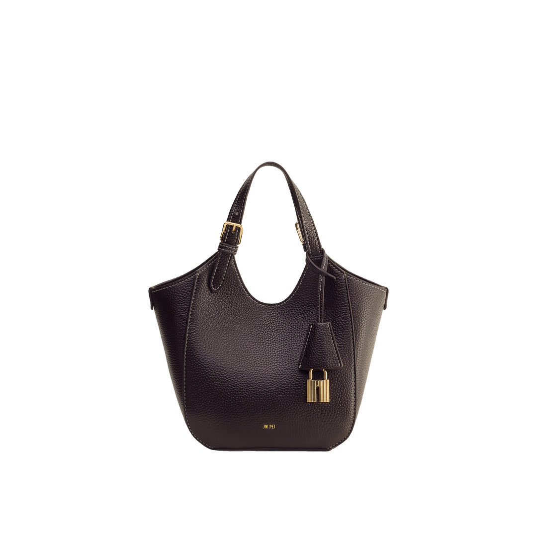 JW PEI Ines Padlock Tote Bag - Dark Brown