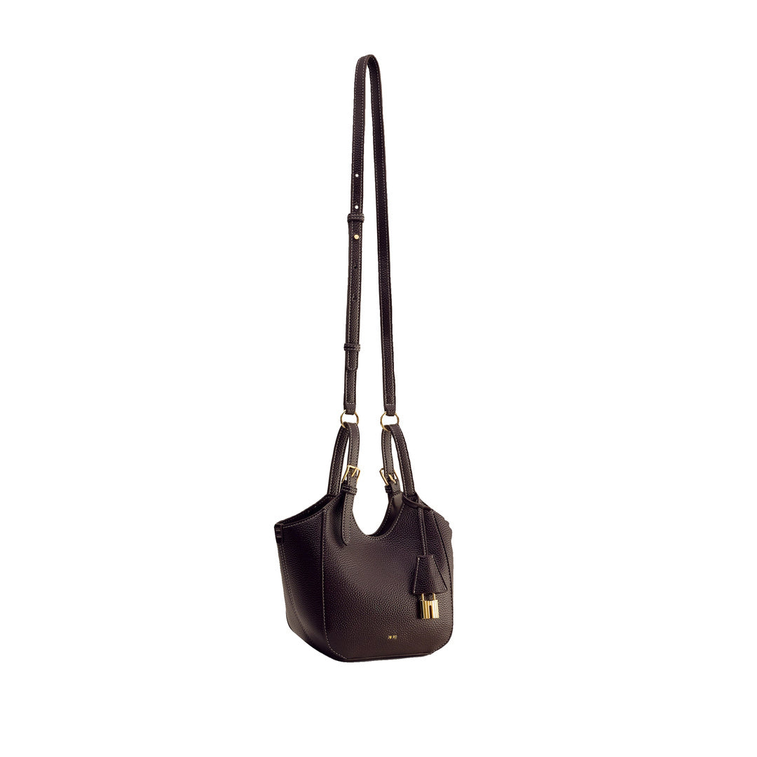 JW PEI Ines Padlock Tote Bag - Dark Brown