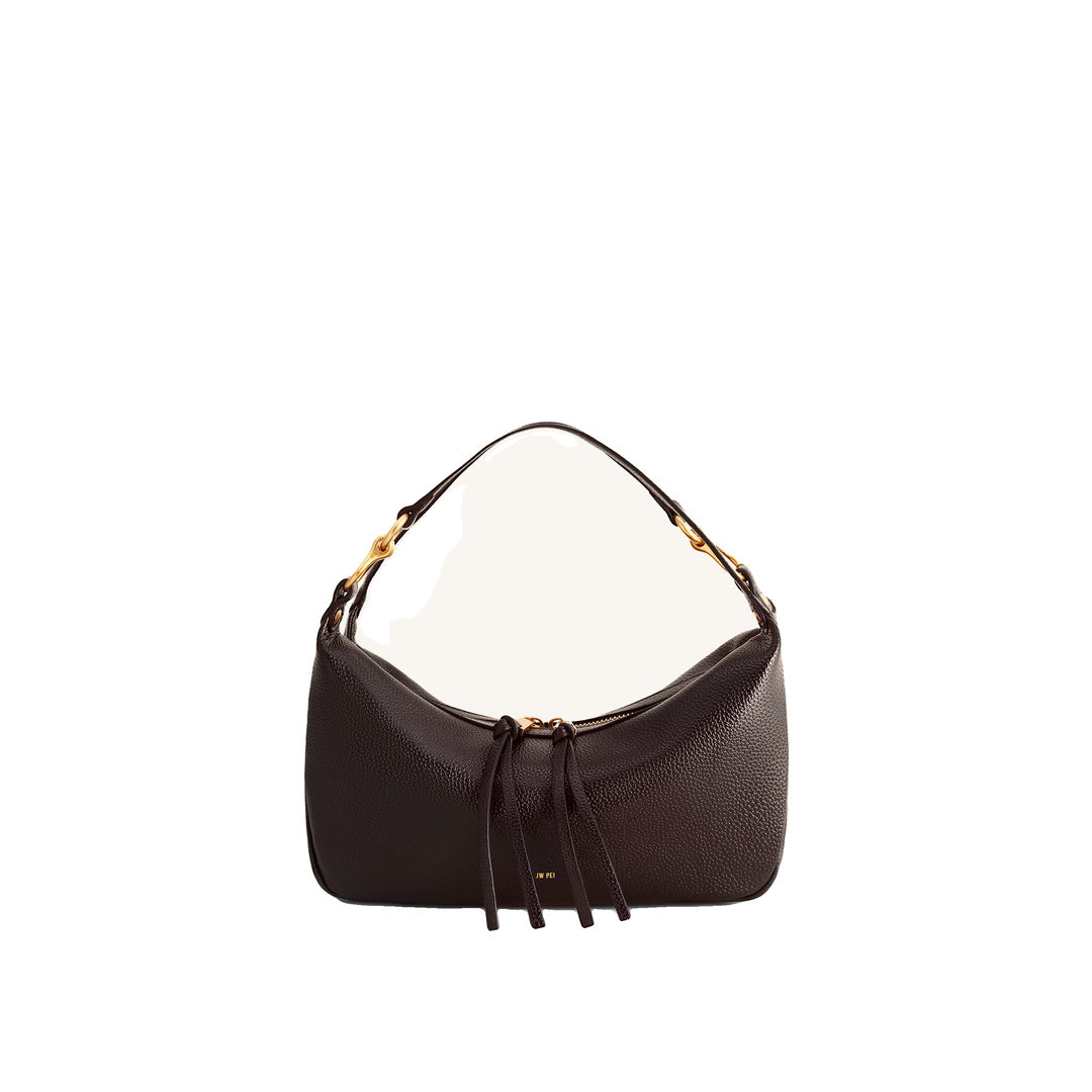 JW PEI Selia Soft-Grain Crossbody Bag - Dark Brown