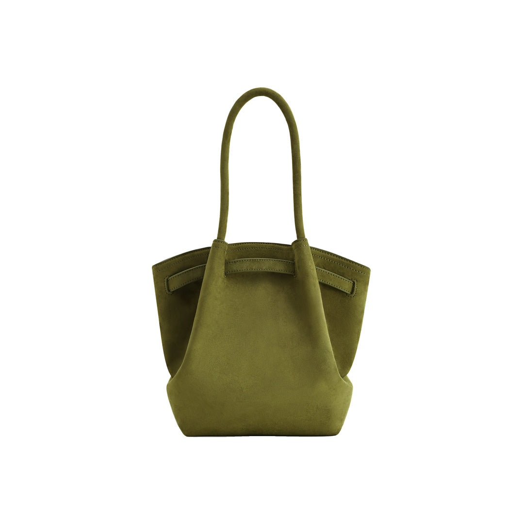 JW PEI Hana Column Faux Suede Tote Bag - Olive Green