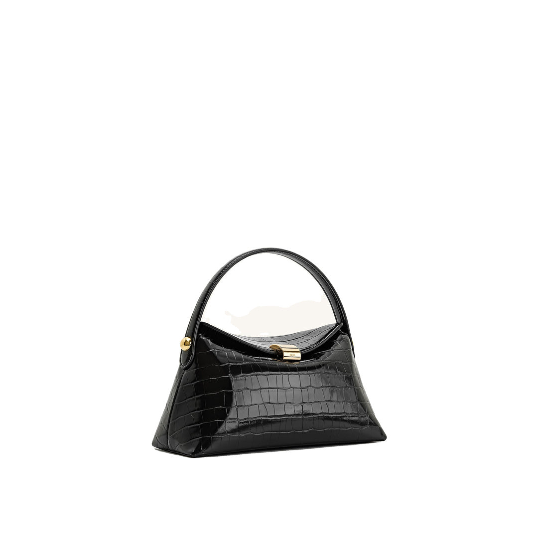 JW PEI Talia Top Handle Bag - Black Croc