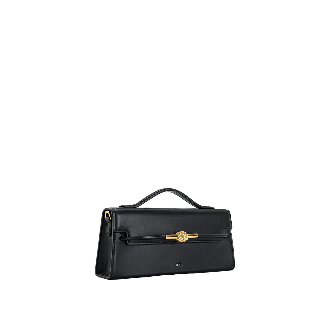 JW PEI Lena Metal Rope Knot Top Handle Bag - Black