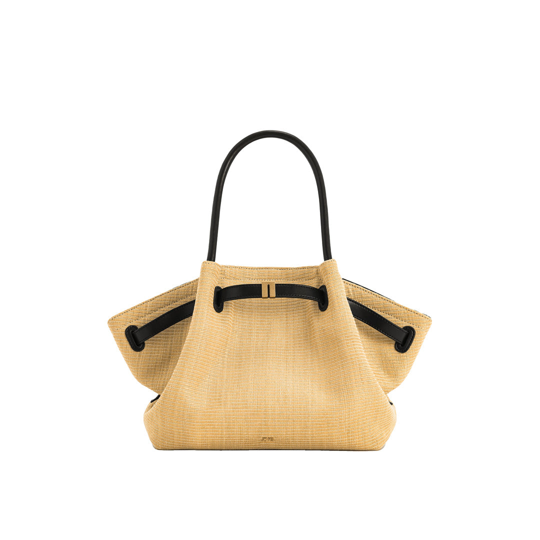 JW PEI Hana Medium Faux Straw Tote Bag - Brown Straw