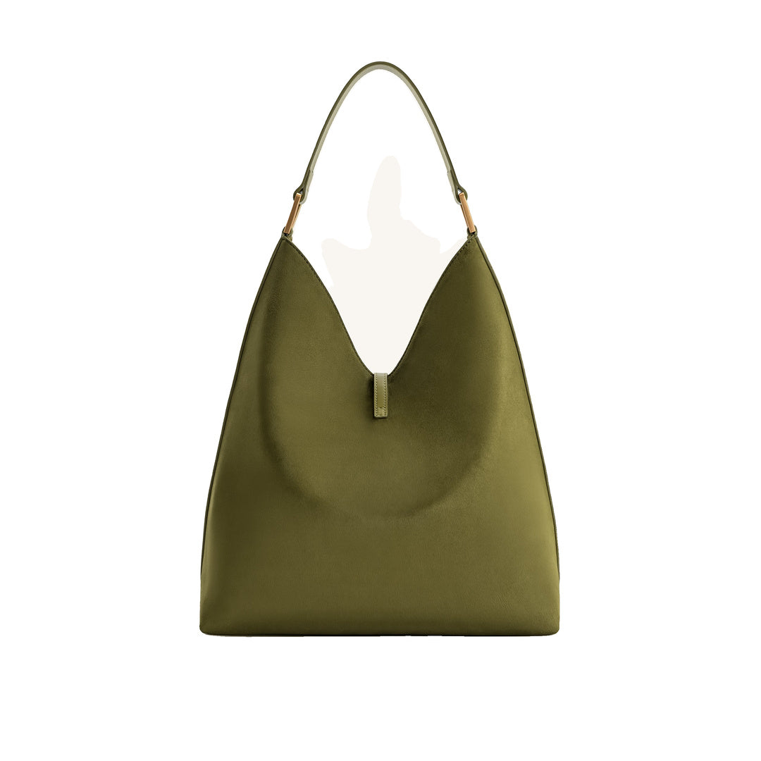 JW PEI Aria Faux Suede Shoulder Bag - Dark Olive