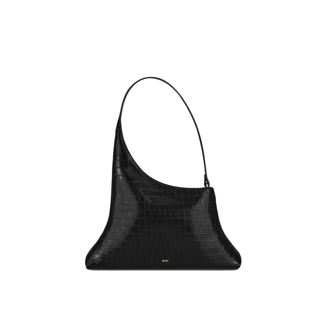 JW PEI Lyra Shoulder Bag - Black Croc