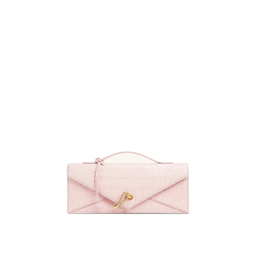JW PEI Celeste Envelope Top Handle Bag - Pink Croc